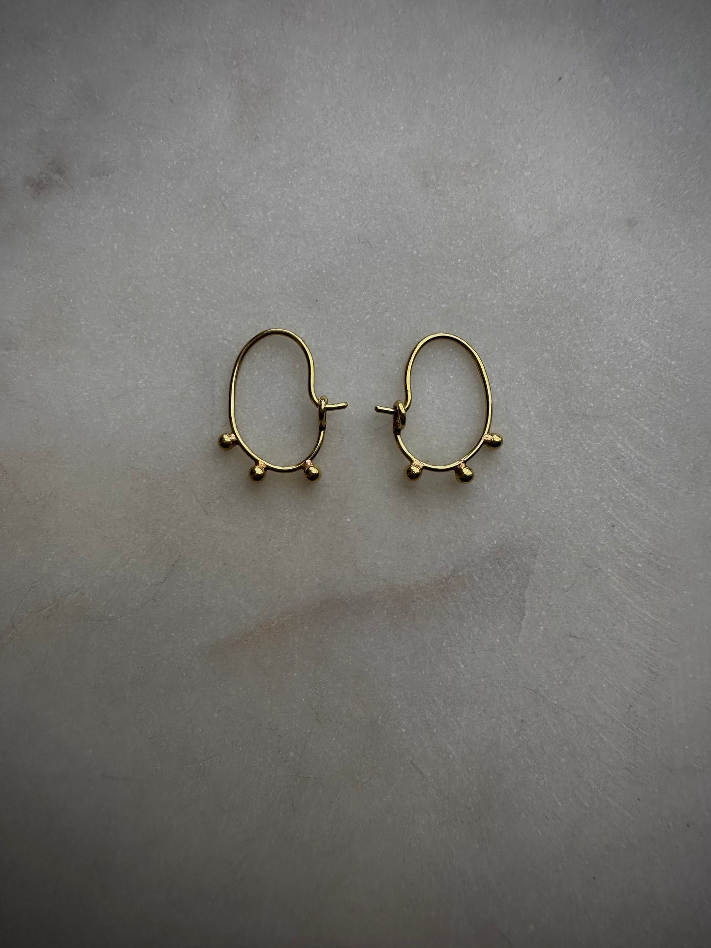 Solid 18k fairtrade gold earrings