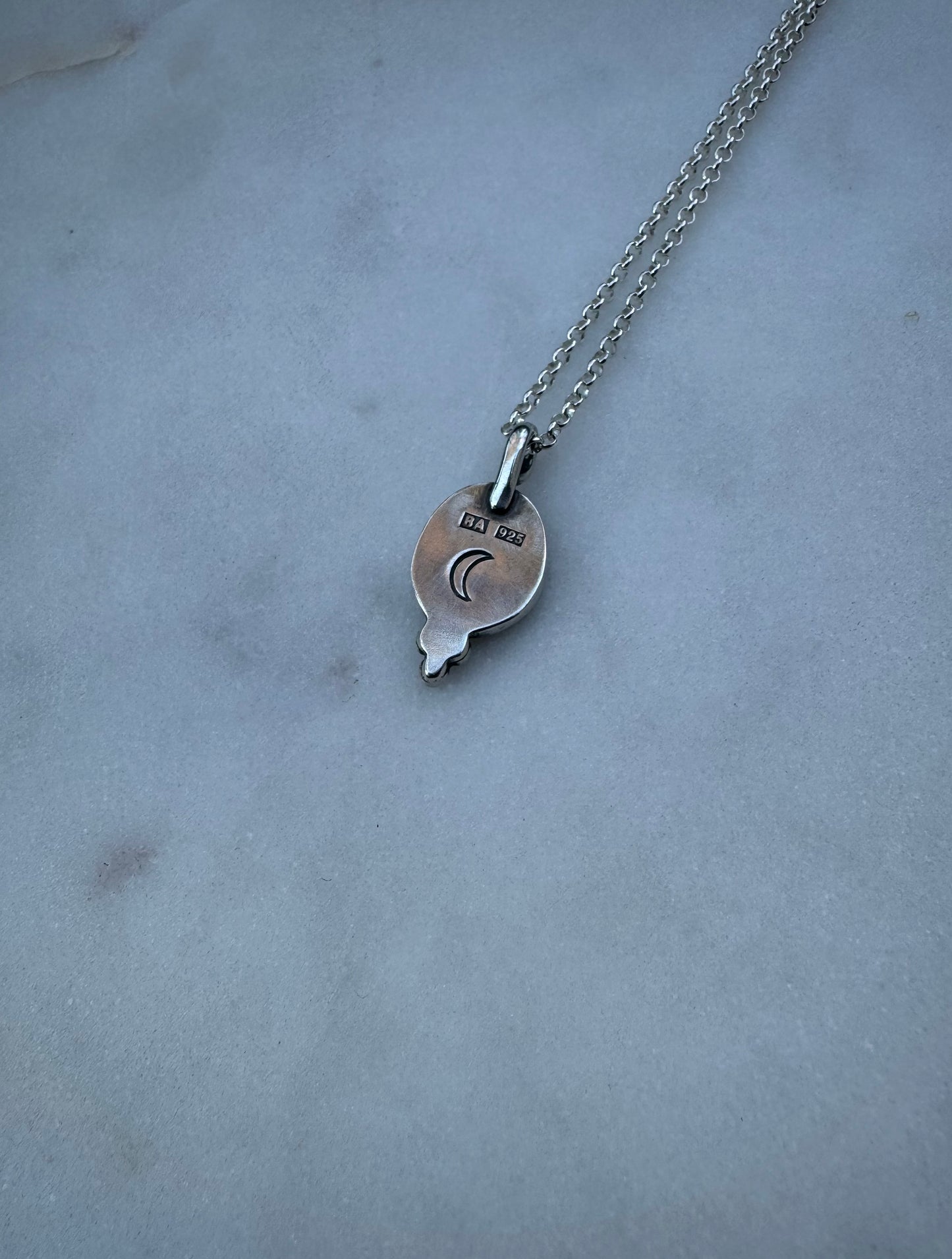 Tanzanite silver necklace
