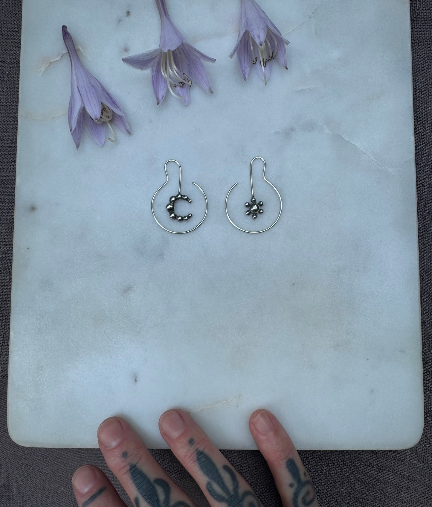 Moon & star earrings