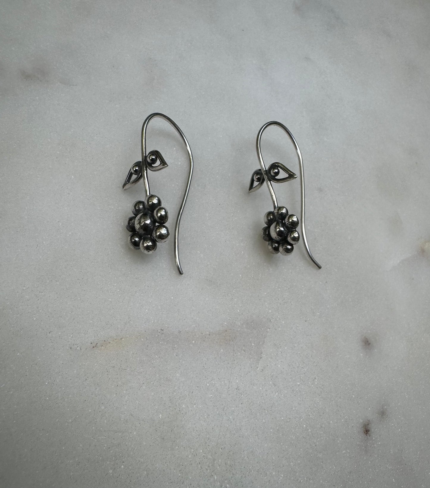 Flower silver earrings