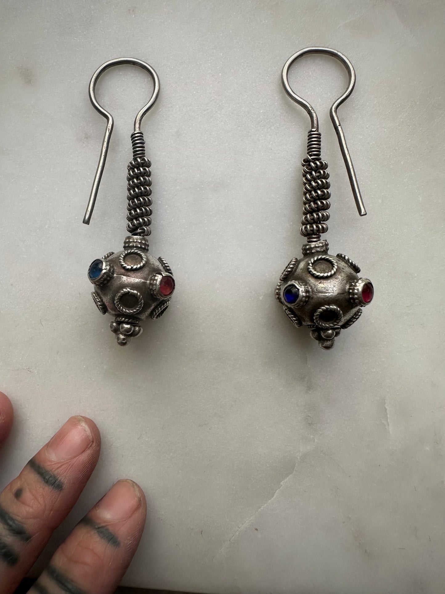 Gorgeous vintage silver earrings from Pakistan