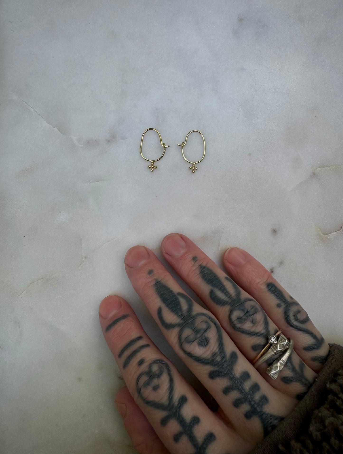 Solid 18k fairtrade gold earrings
