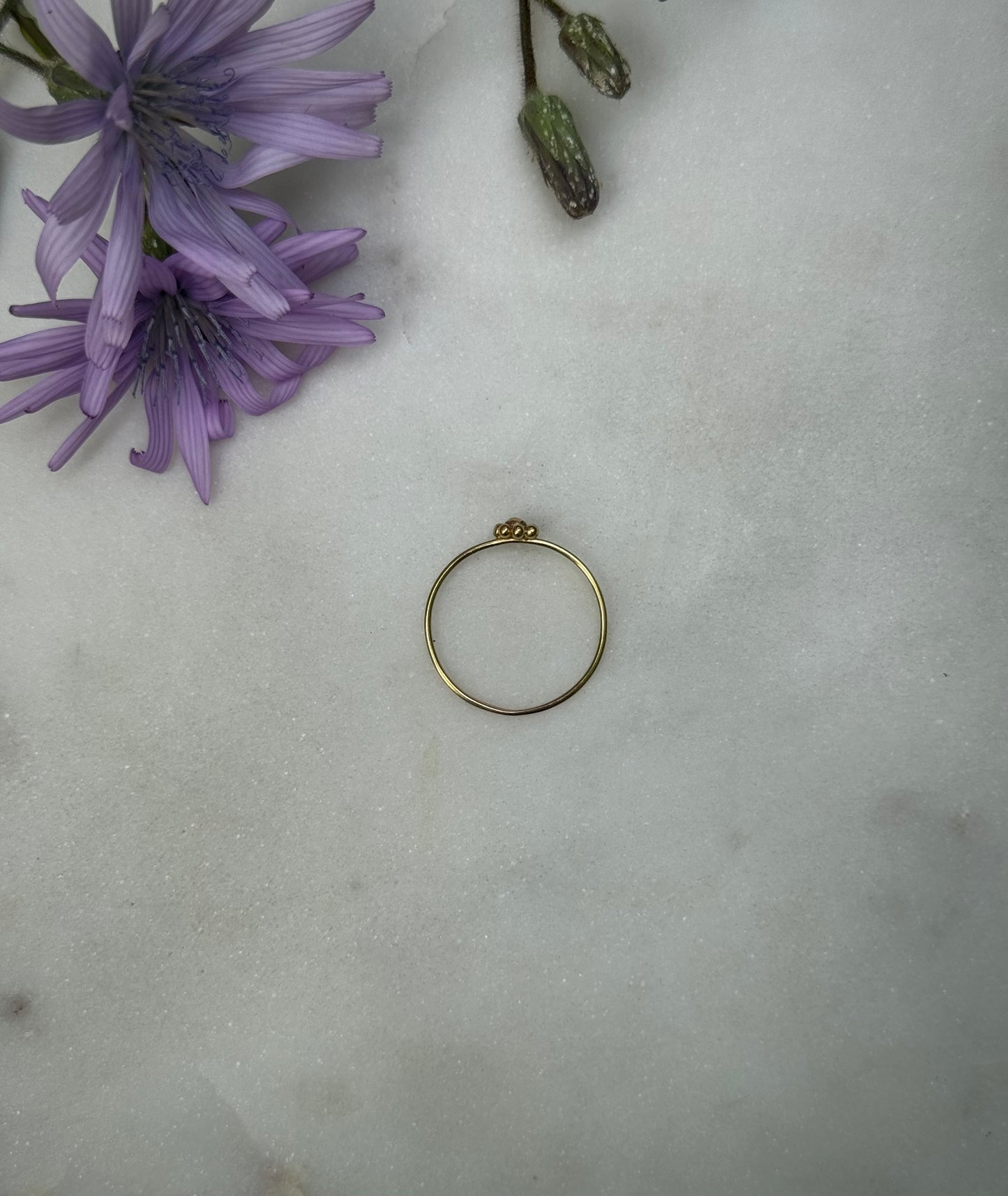 18 k gold flower ring