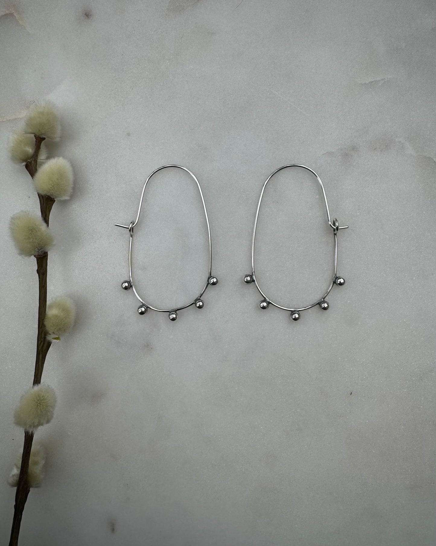 Silver earrings