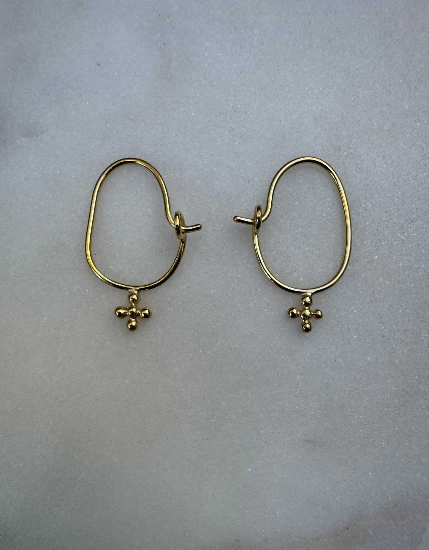Solid 18k fairtrade gold earrings
