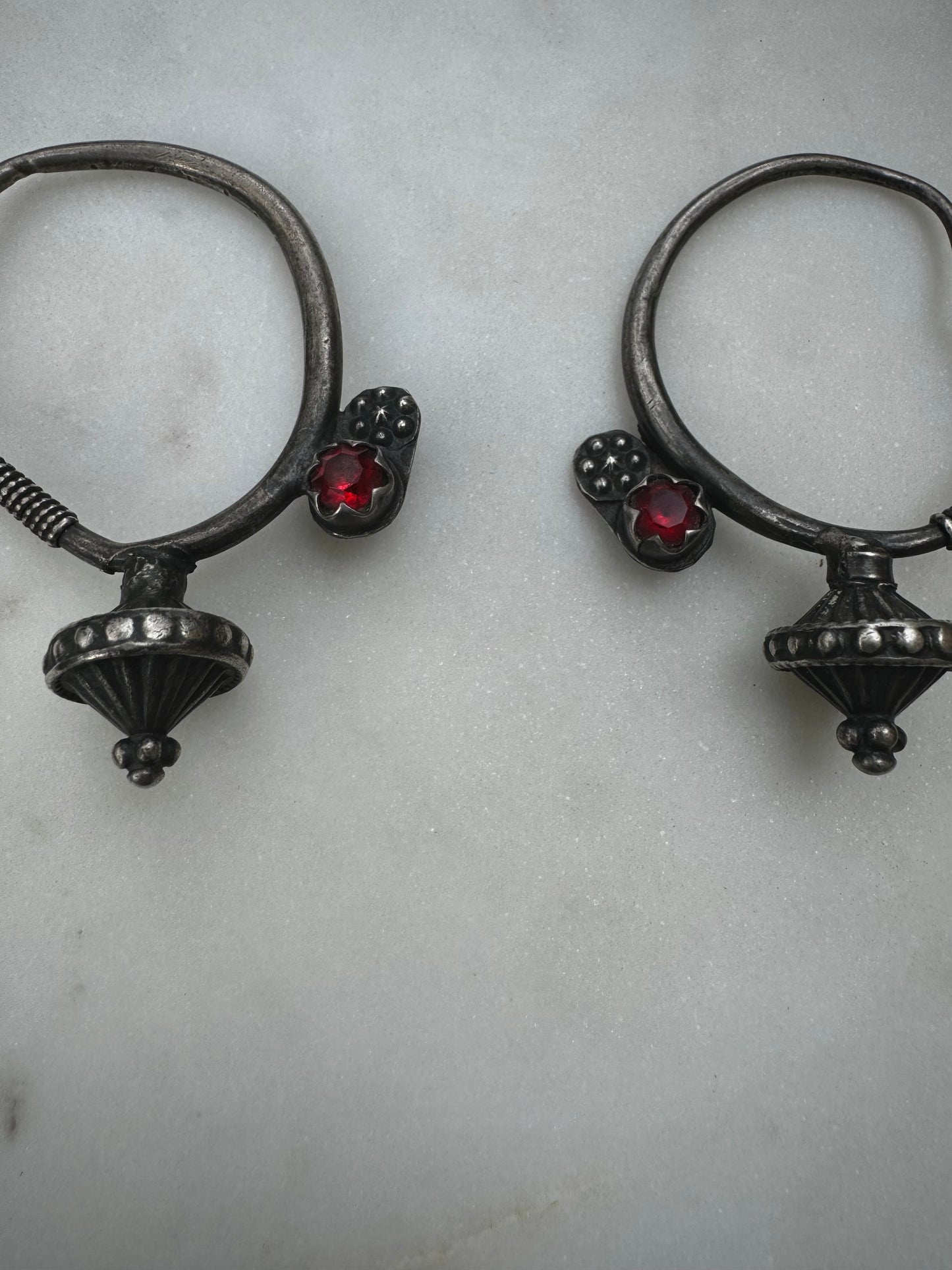 Vintage poppy earrings