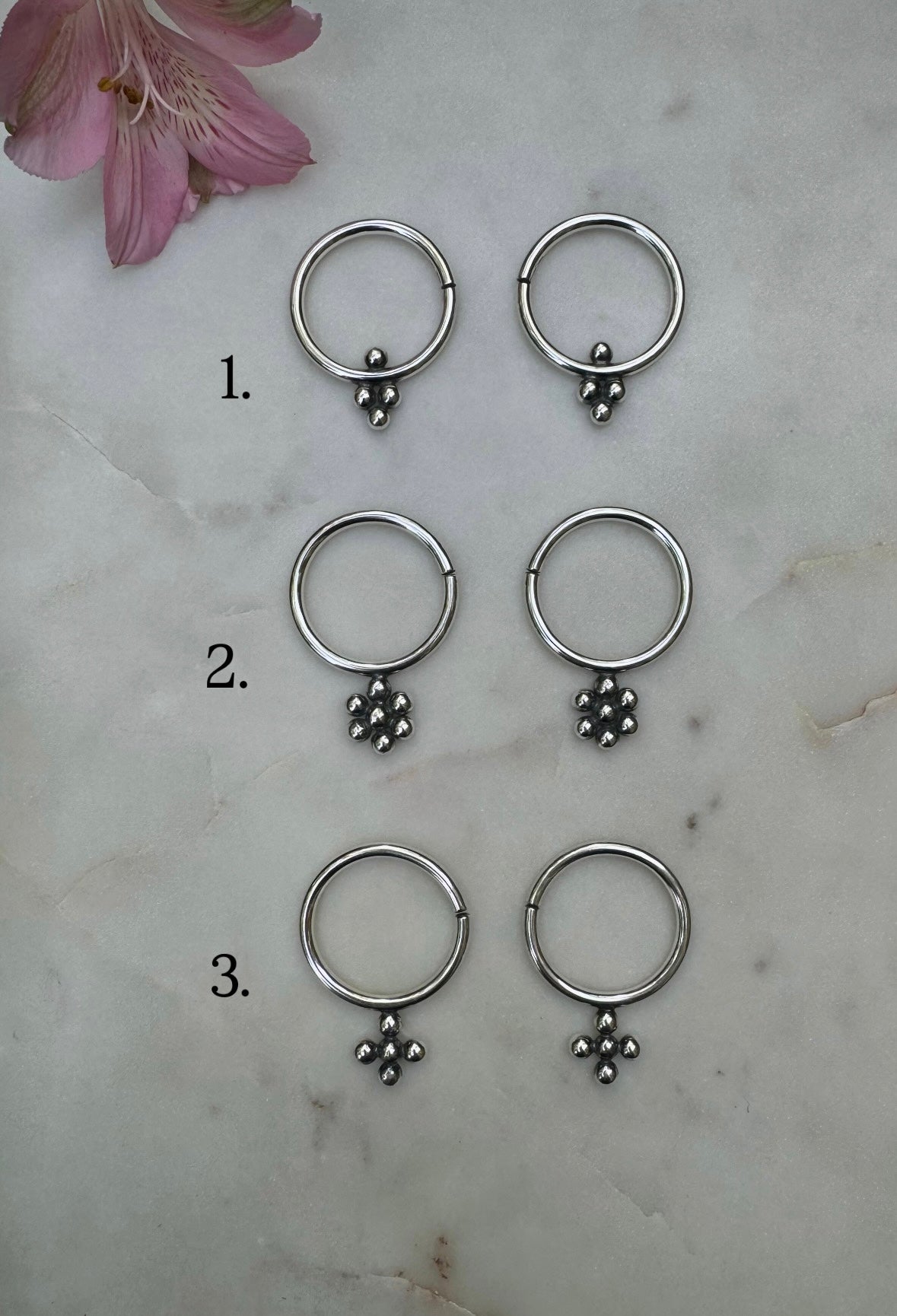 Sterling silver earrings for streched ears