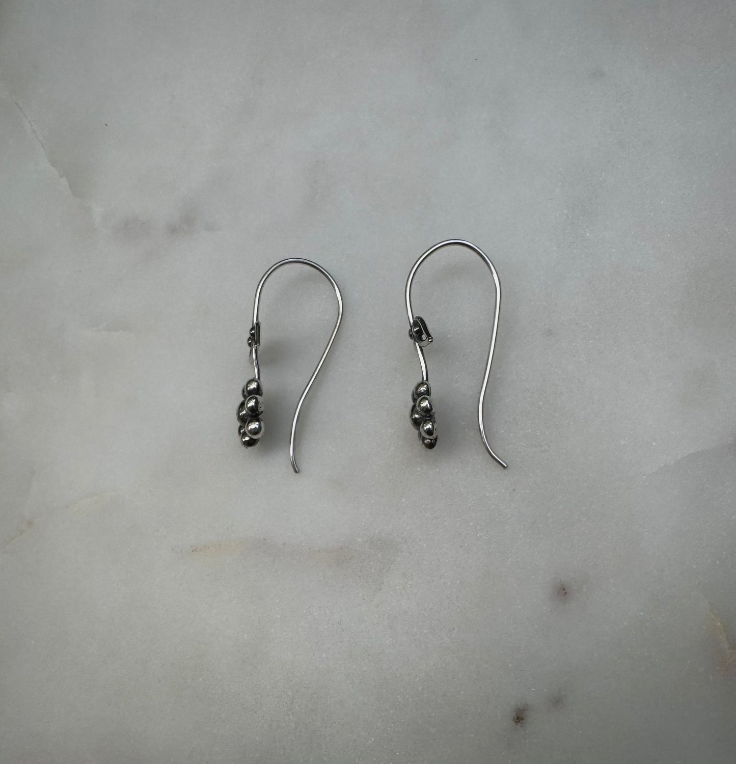 Flower silver earrings