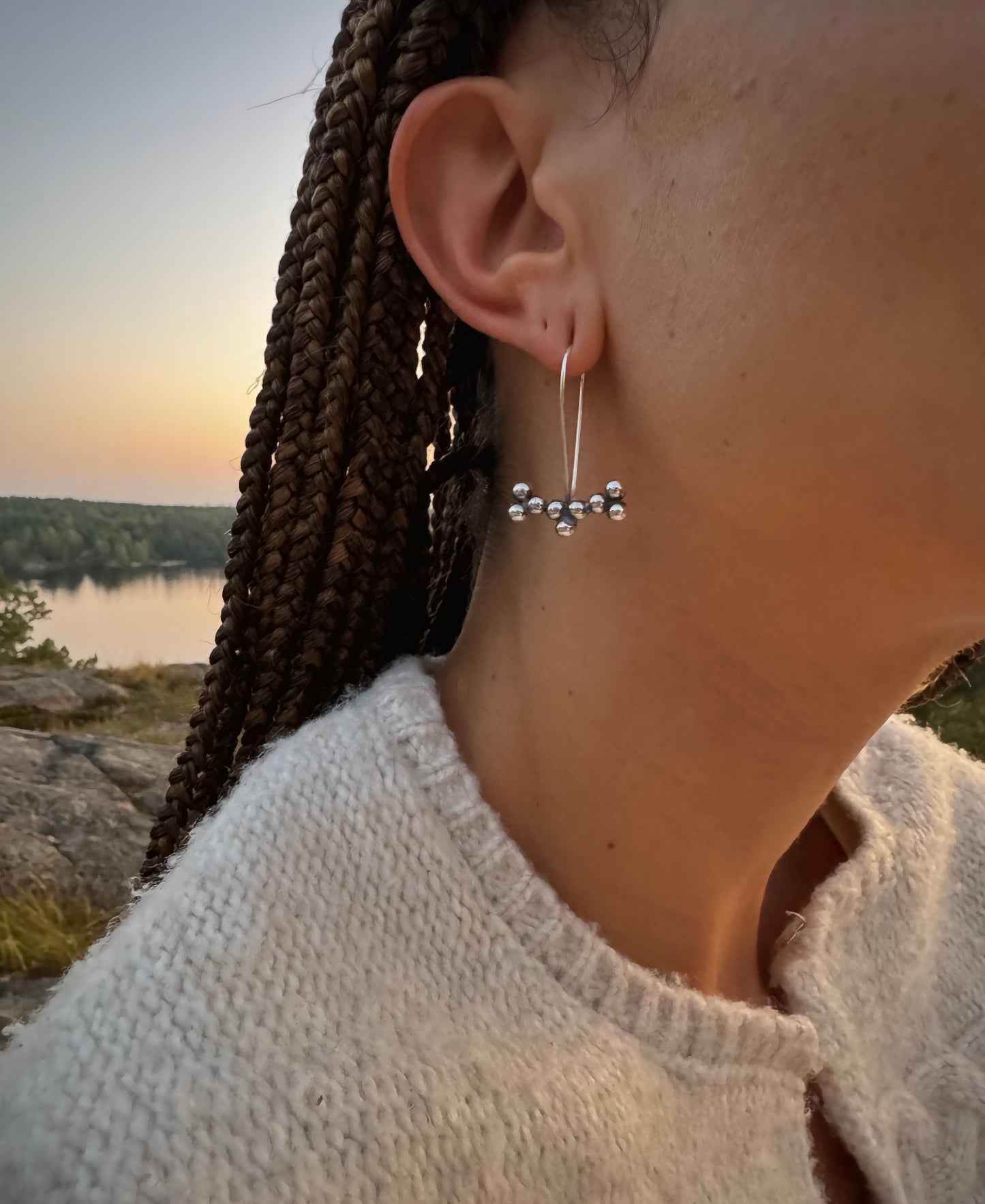 Handmade earrings in sterling silver