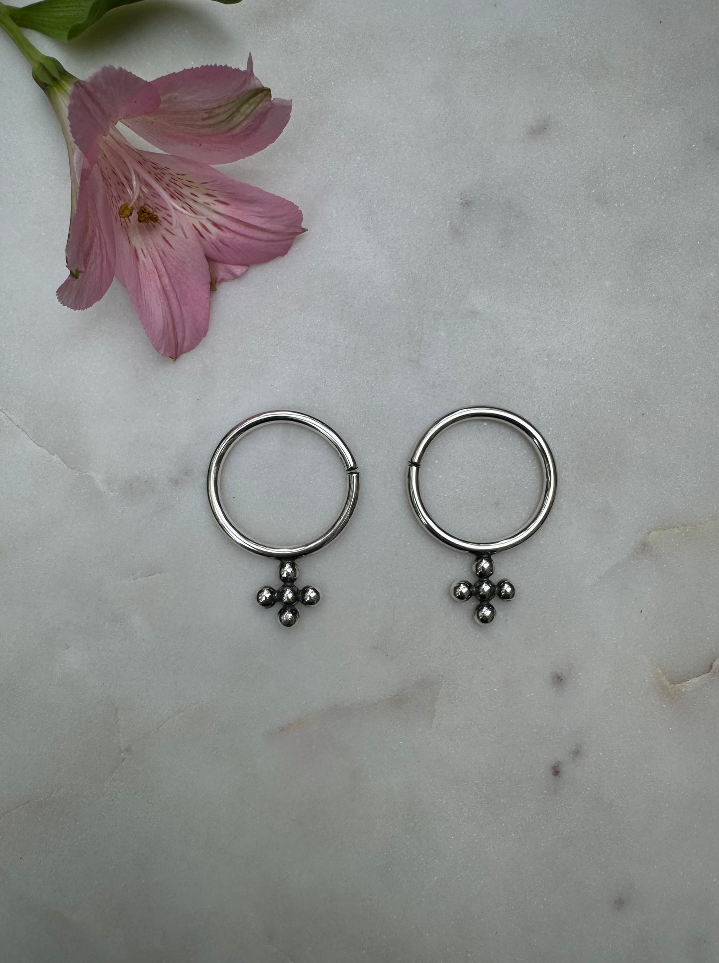 Sterling silver earrings for streched ears