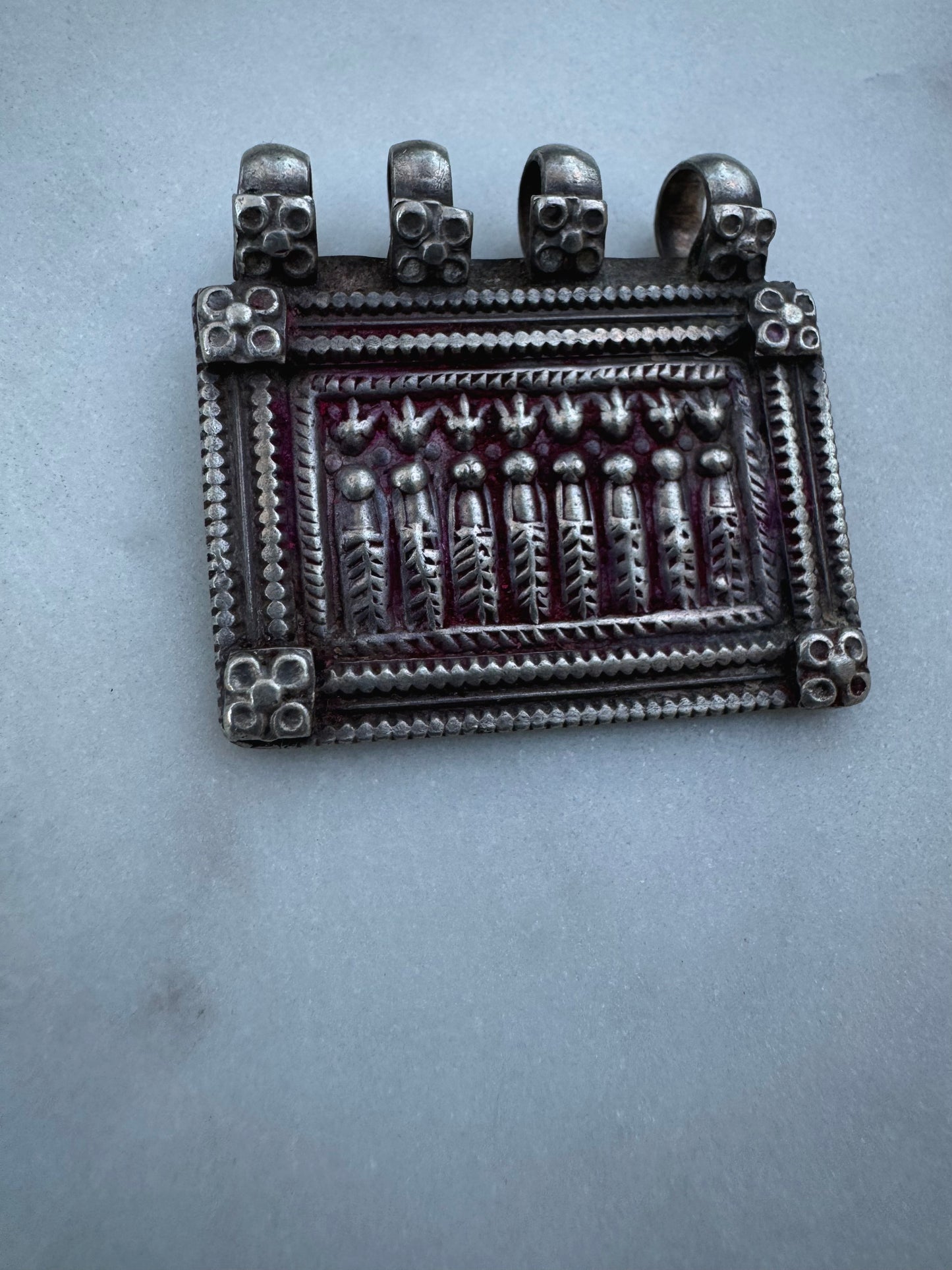 7 sister one brother, Hindu silver amulet