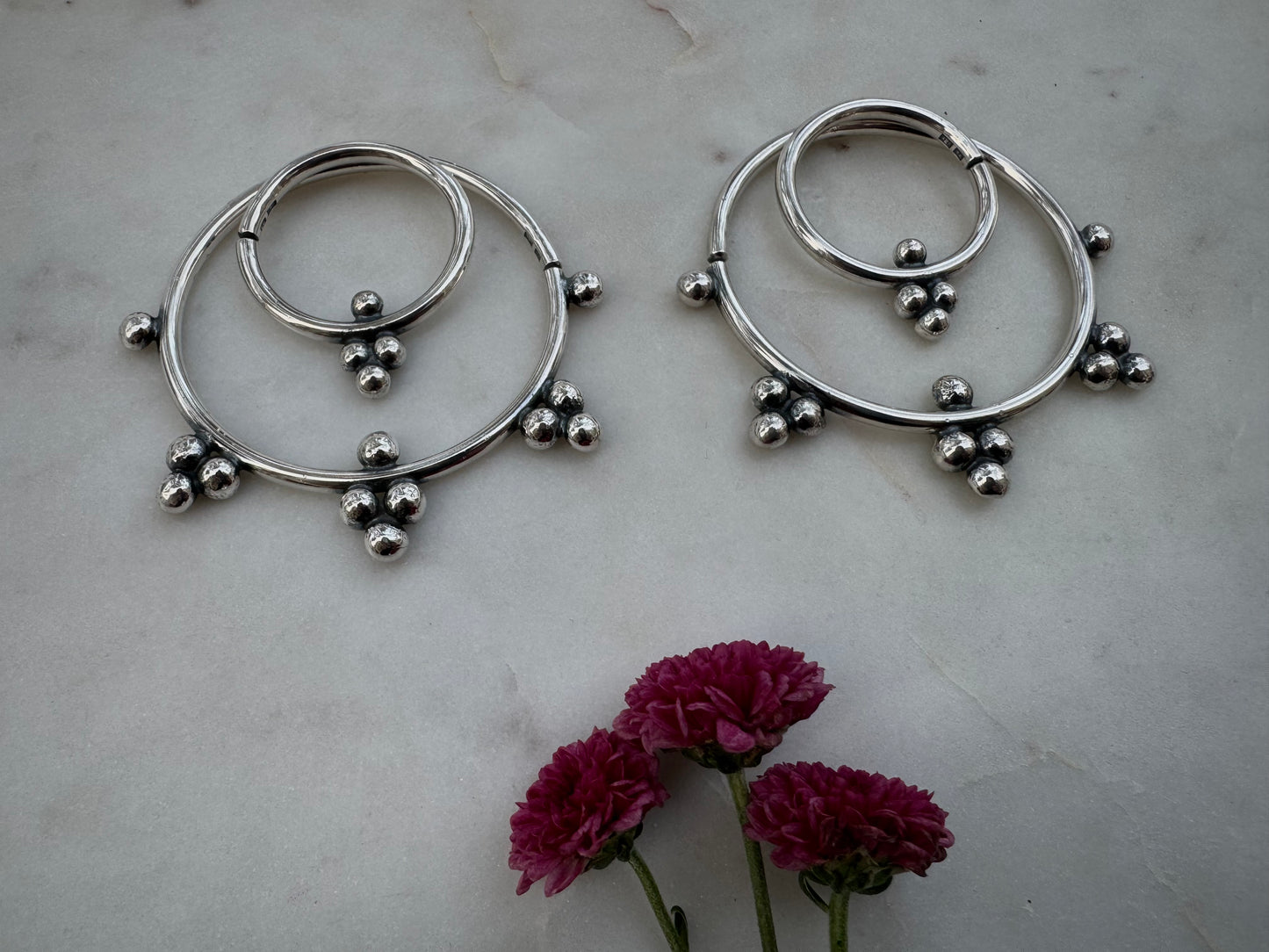 •Made to order• Set of two pair of earrings for streched ears
