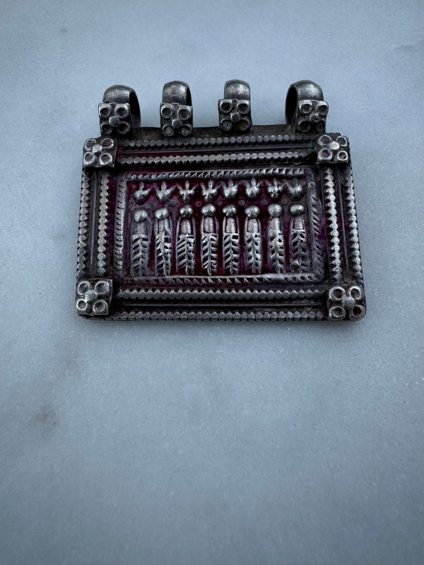 7 sister one brother, Hindu silver amulet