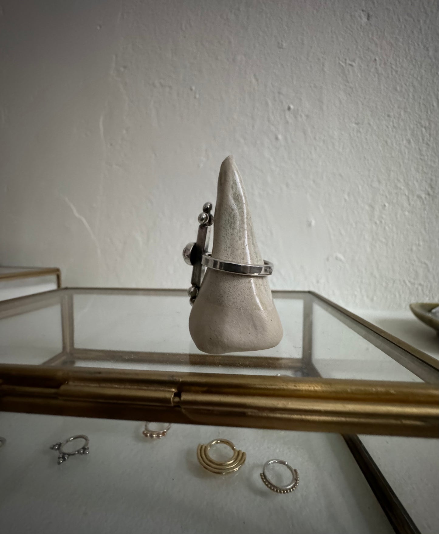 Silver ring with lolite