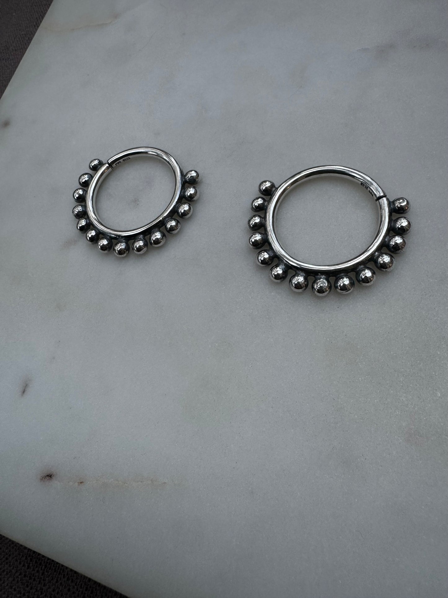 Sterling silver earrings for streched ears