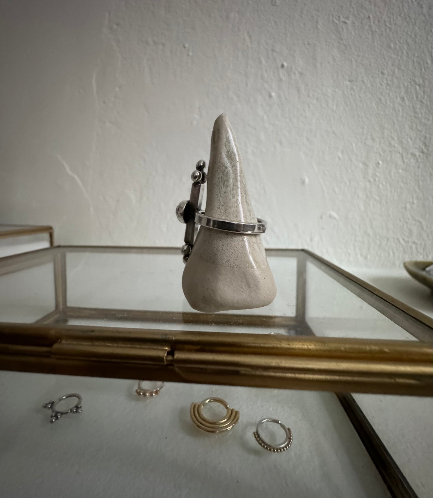 Silver ring with lolite