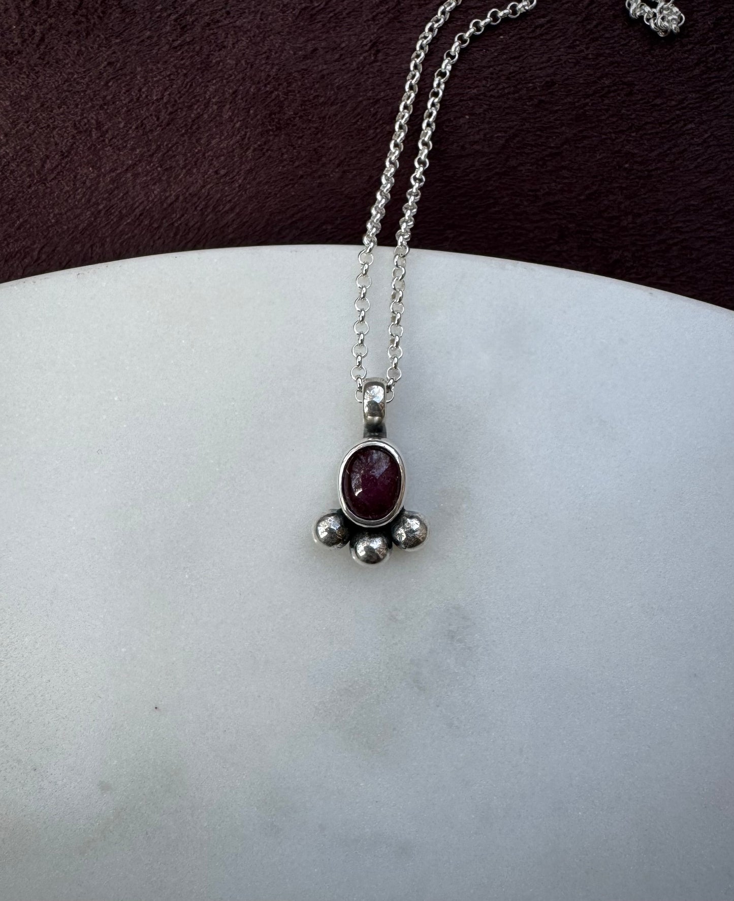 Star ruby necklace