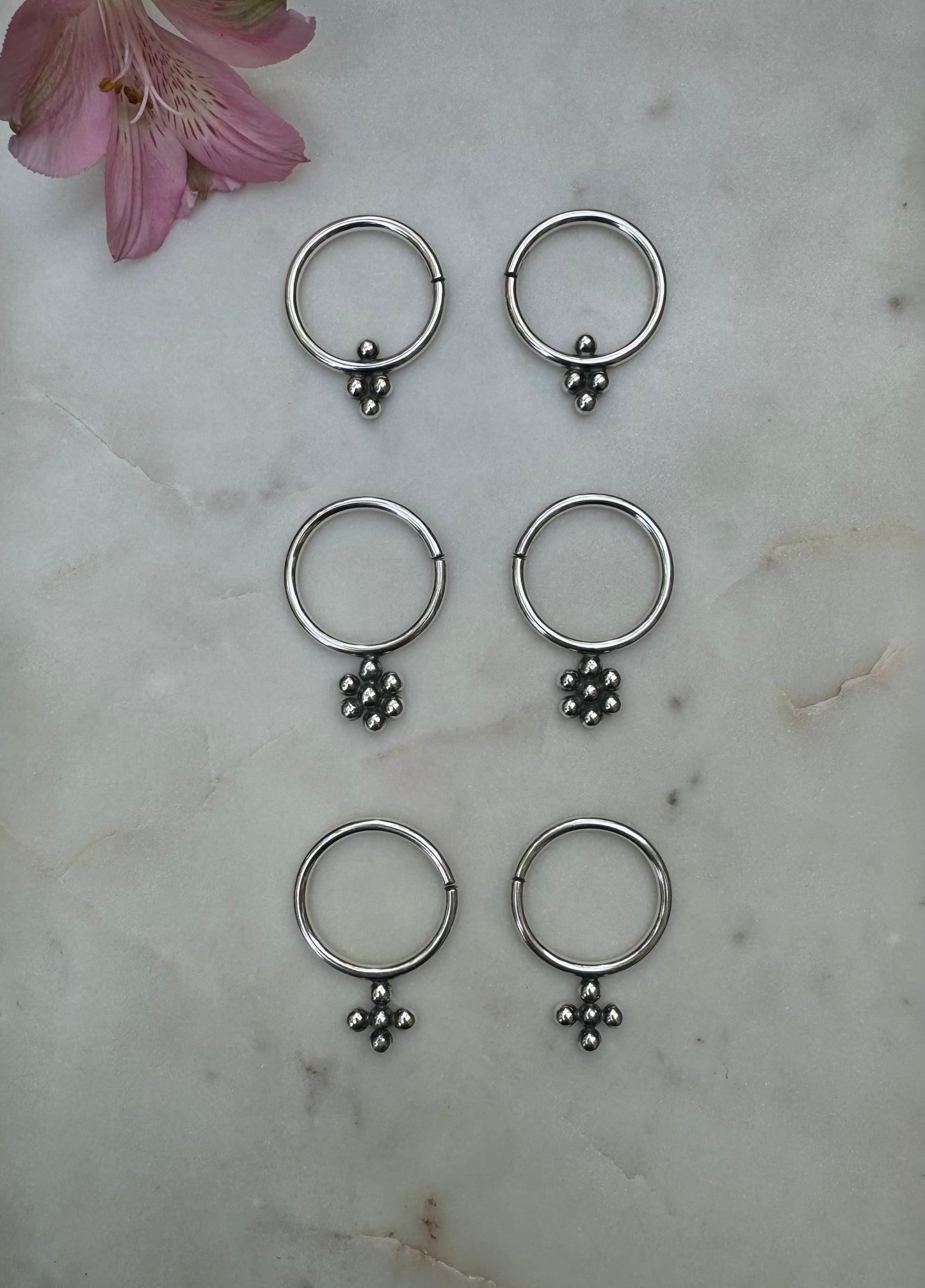 Sterling silver earrings for streched ears