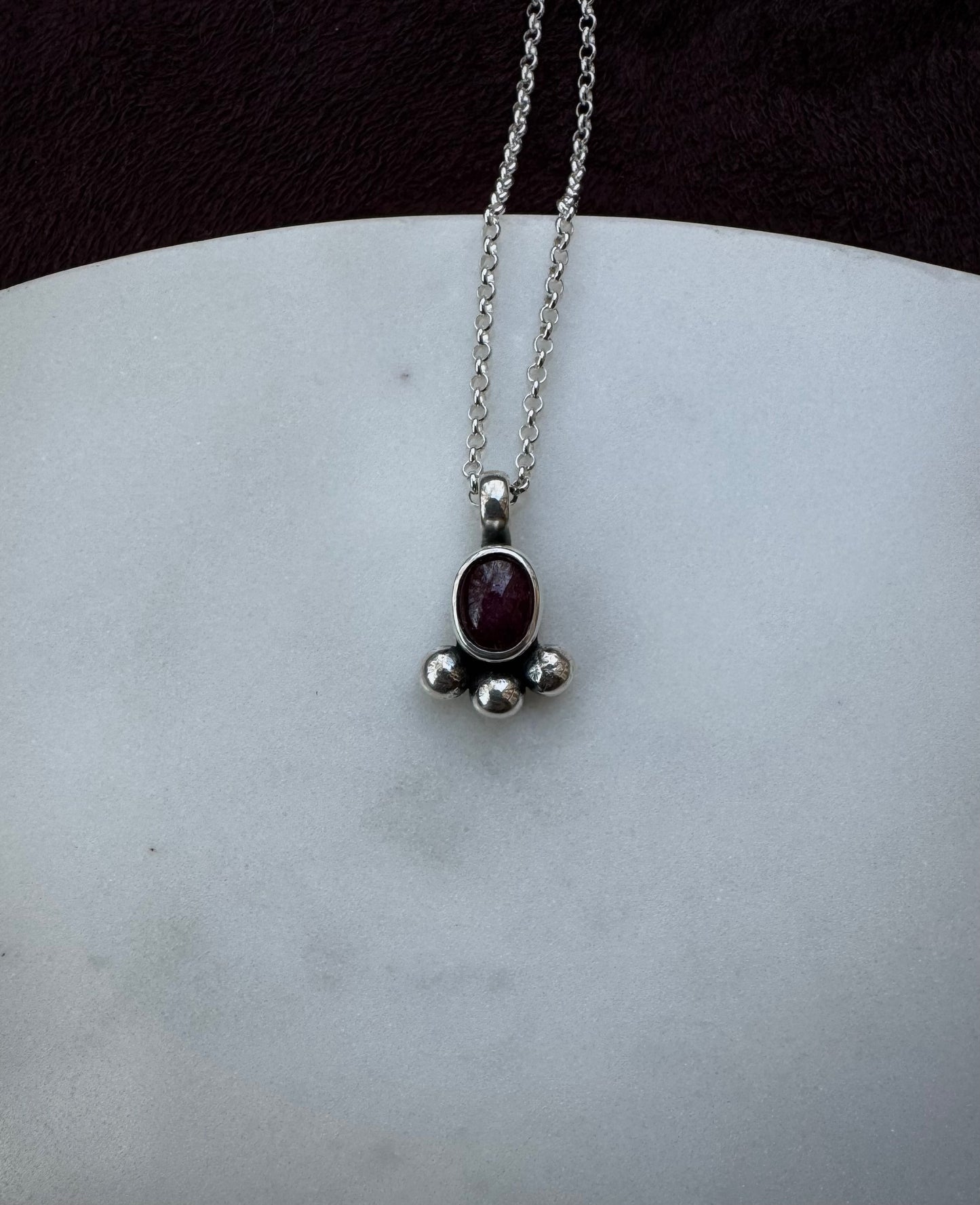 Star ruby necklace