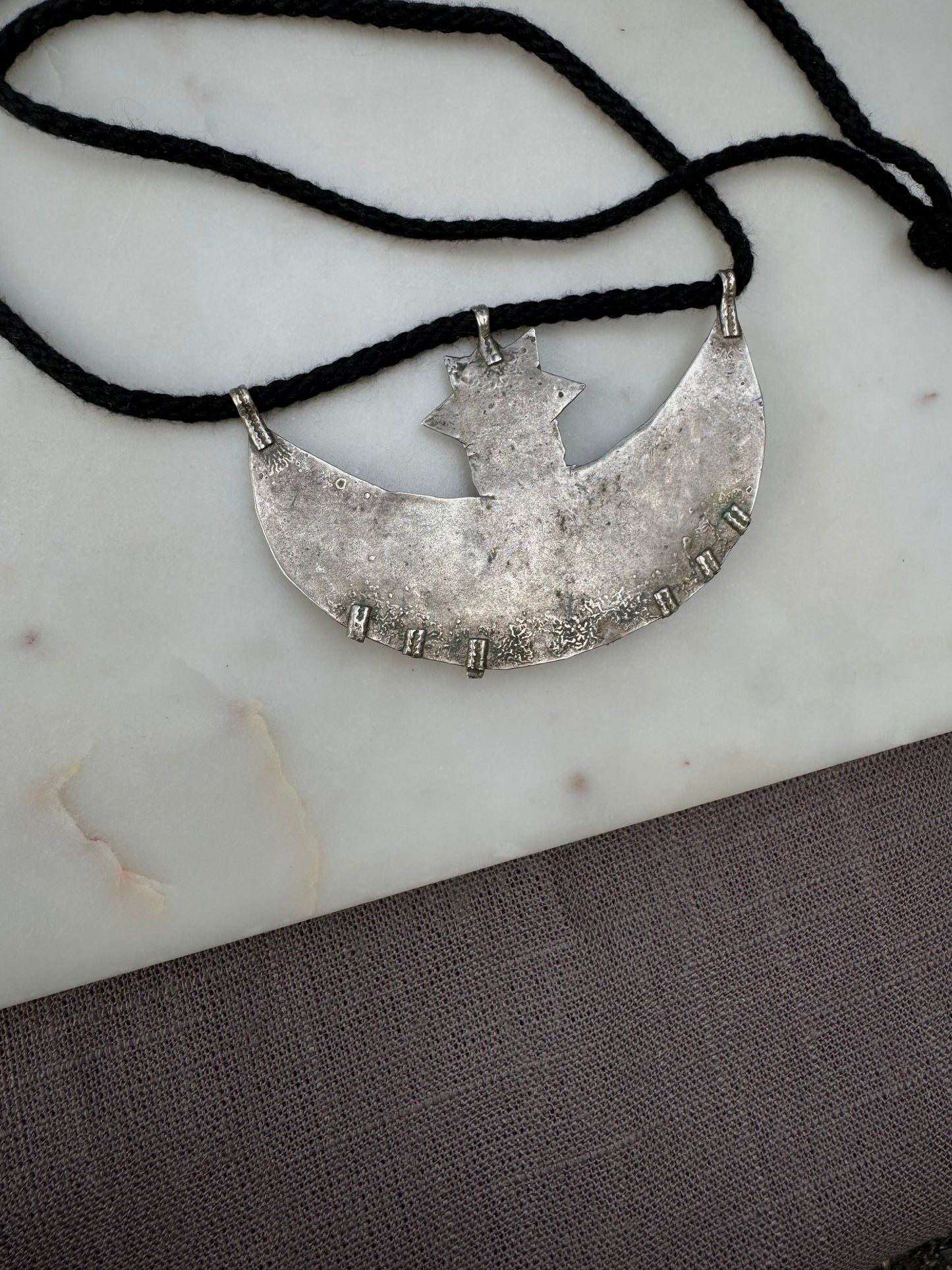 Moon and star amulet from Morocco
