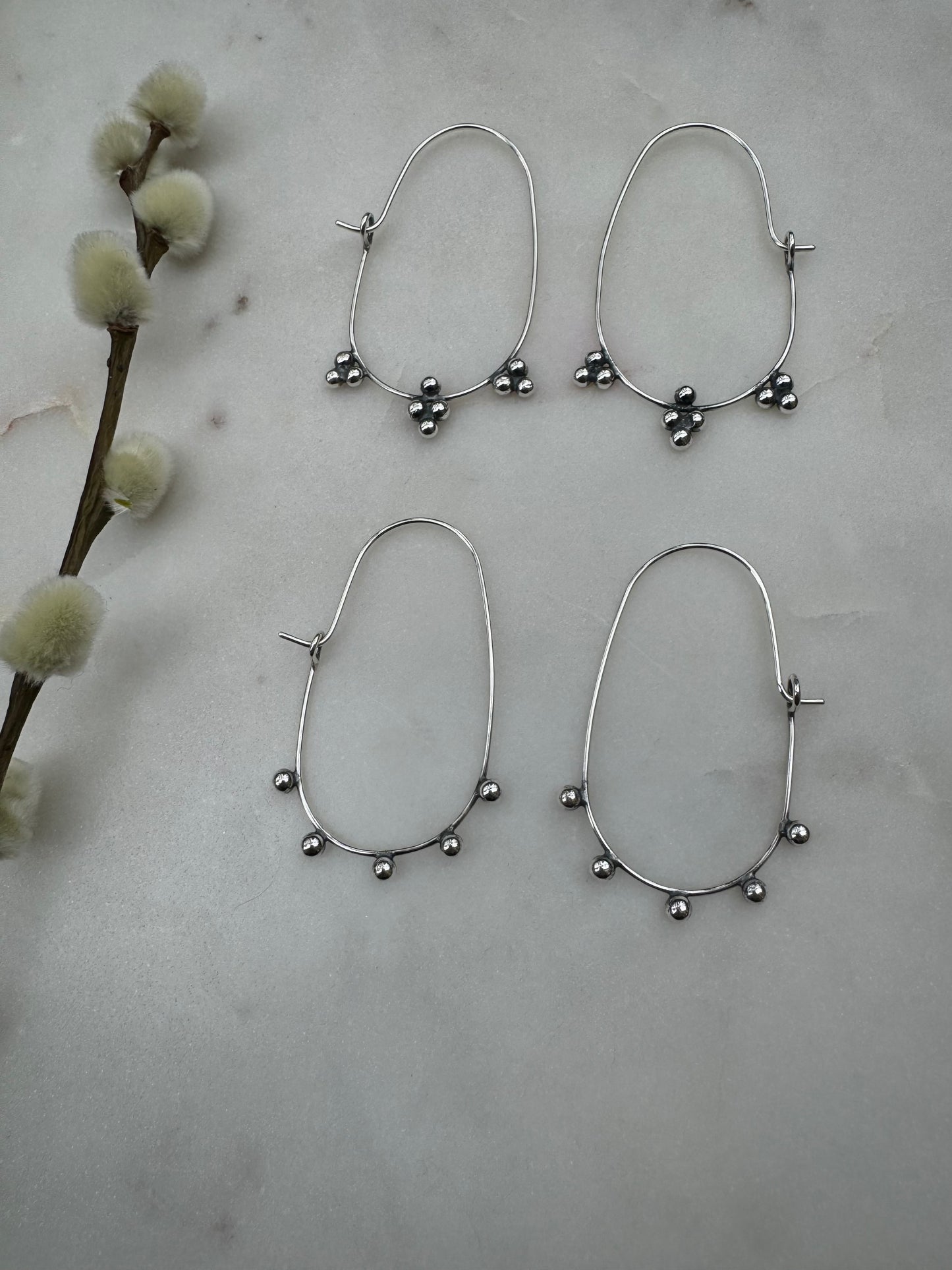 Silver earrings