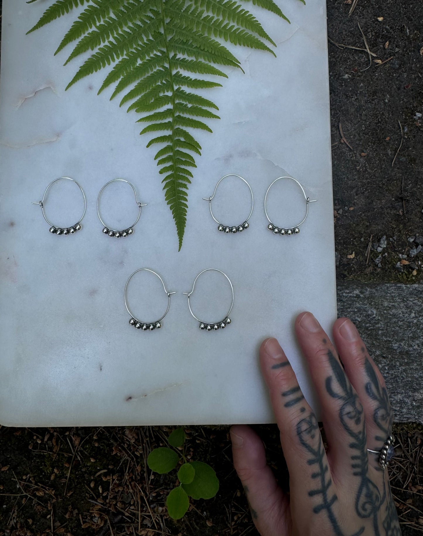 Handmade silver earrings