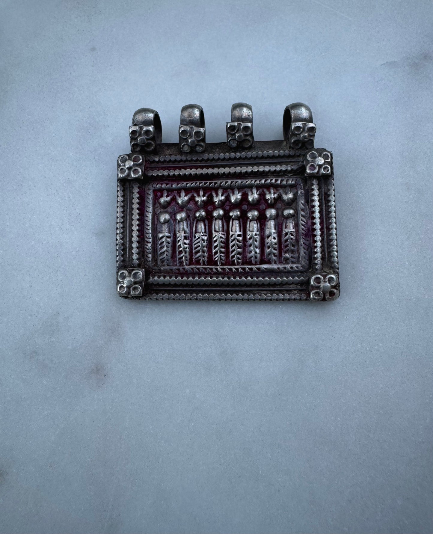 7 sister one brother, Hindu silver amulet
