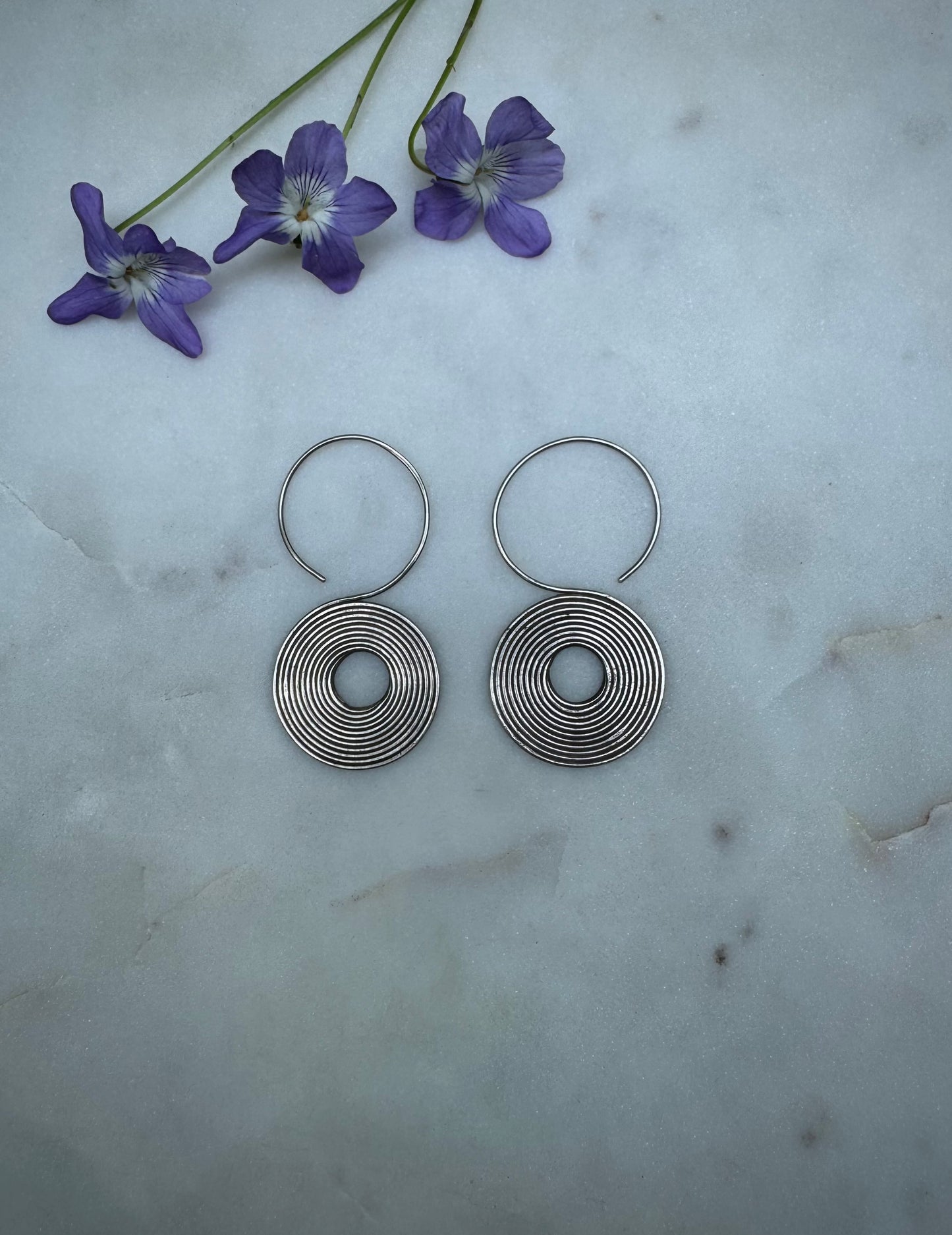 Silver earrings from Chiang mai
