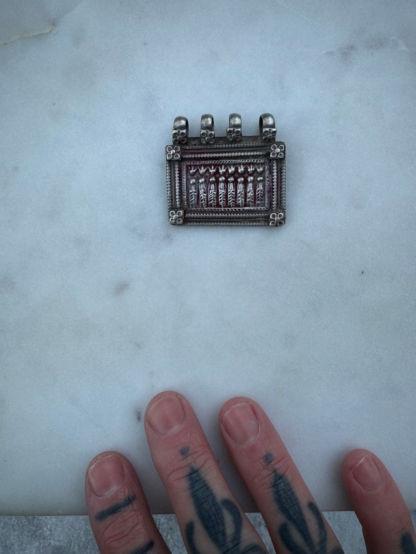 7 sister one brother, Hindu silver amulet