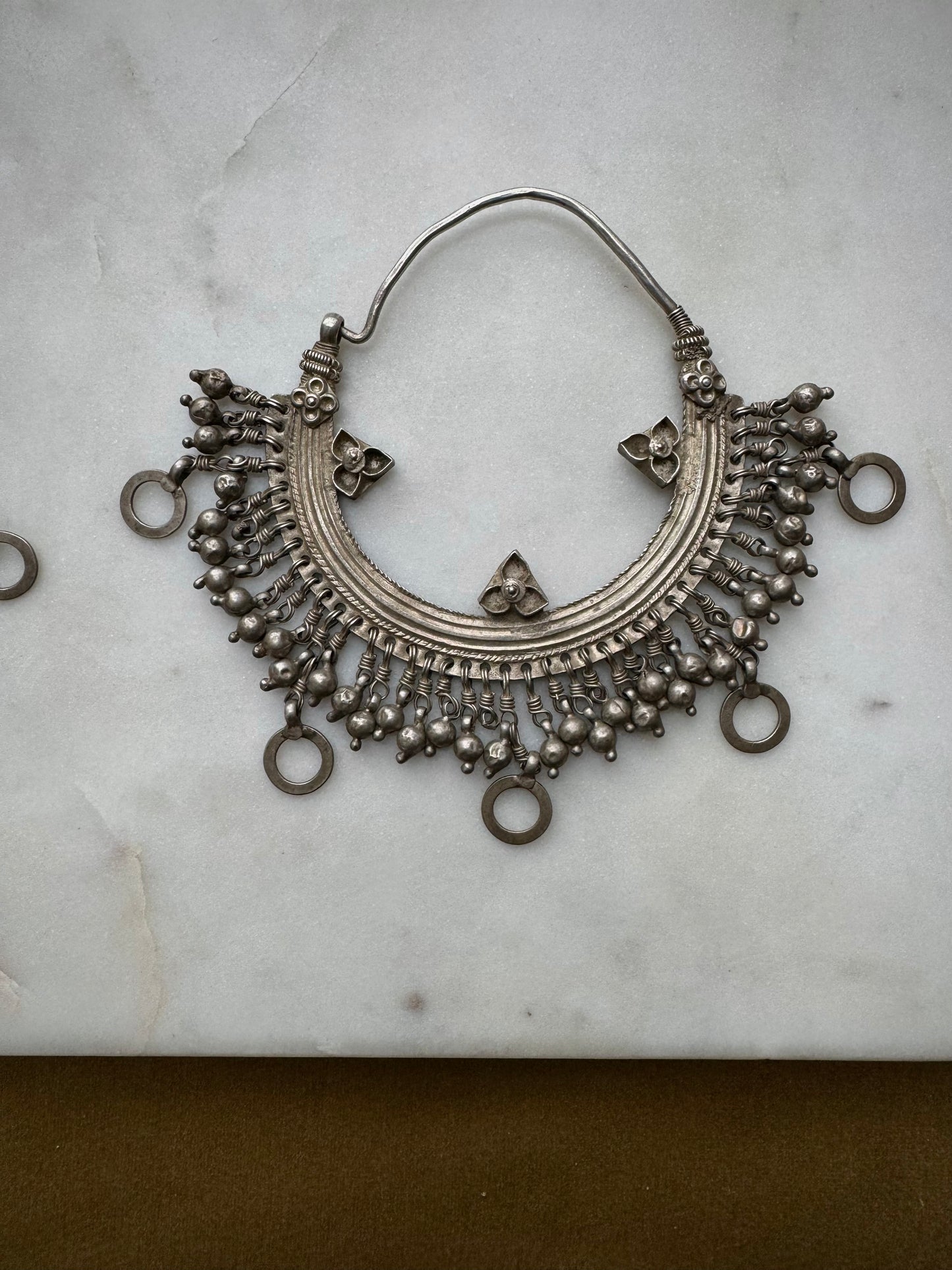 Gorgeous vintage silver earrings from Rajasthan