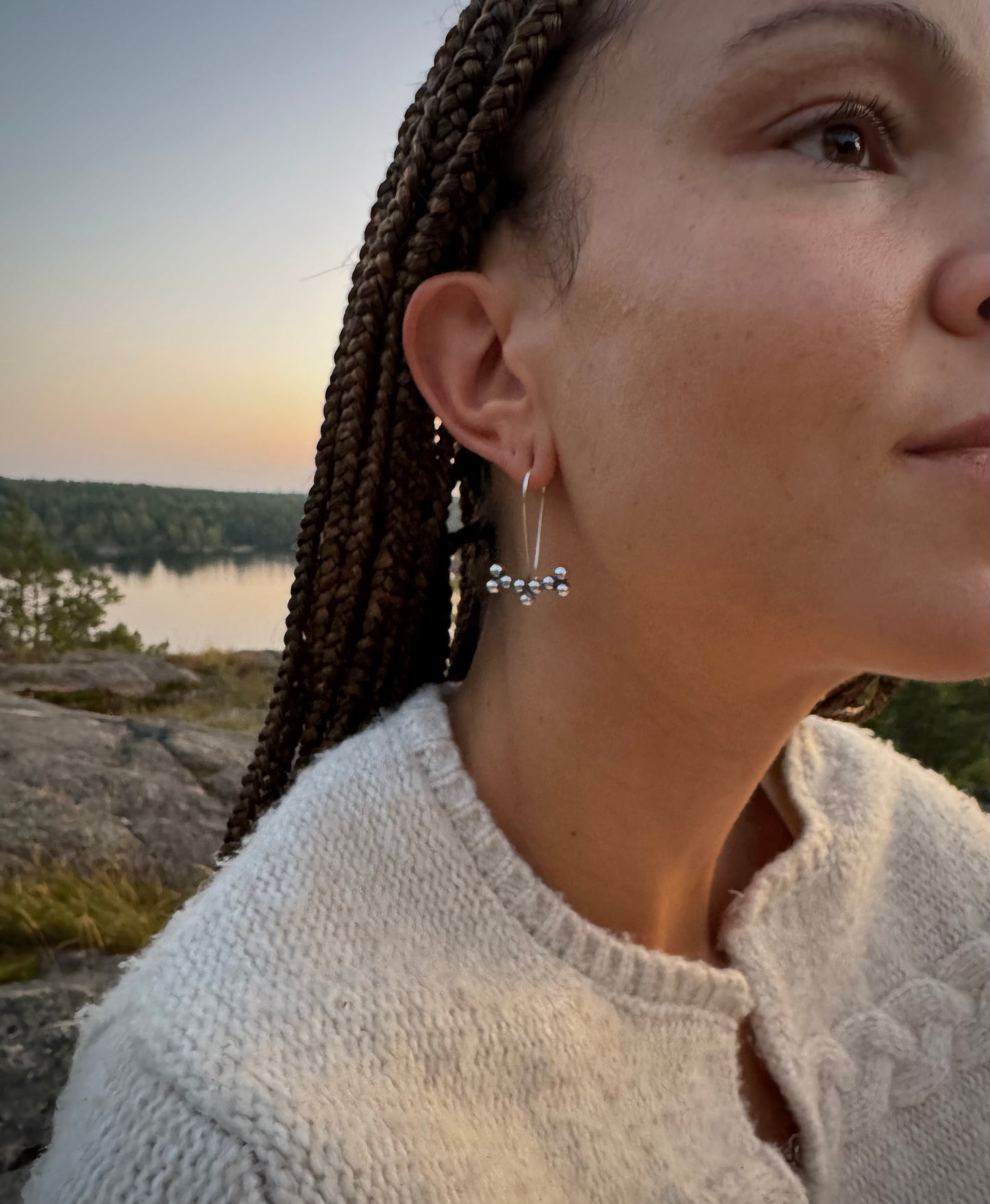 Handmade earrings in sterling silver