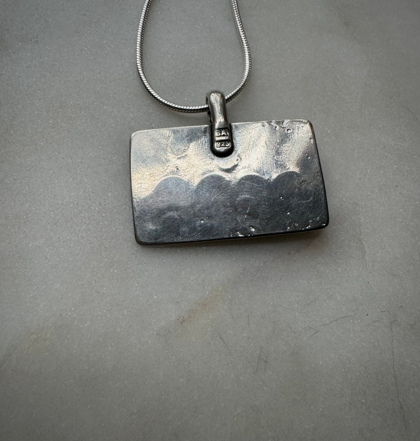 Ocean night kyanite silver necklace