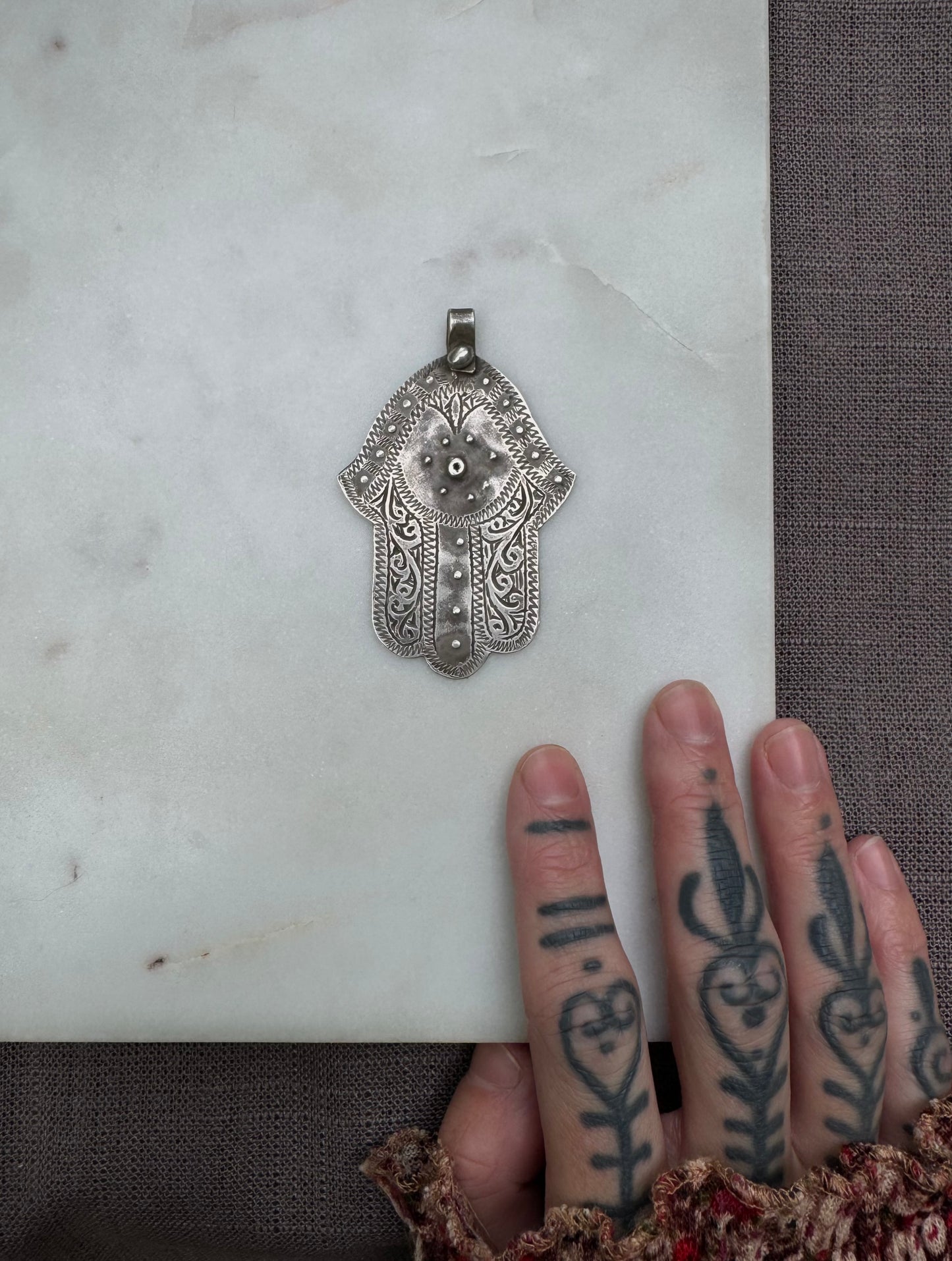 Vintage Hamsa amulet from Morocco