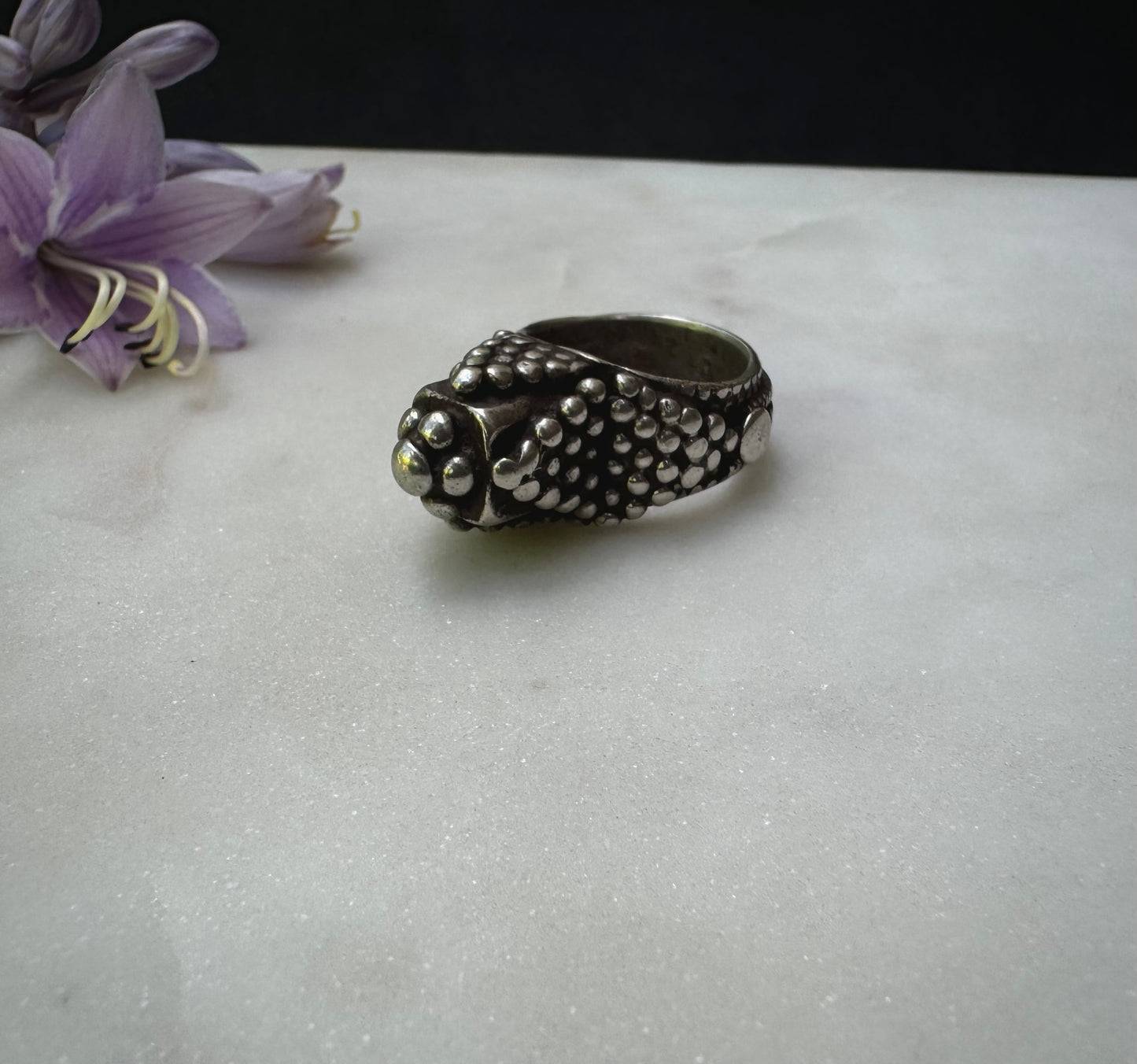 Heavy silver ring from Yemen