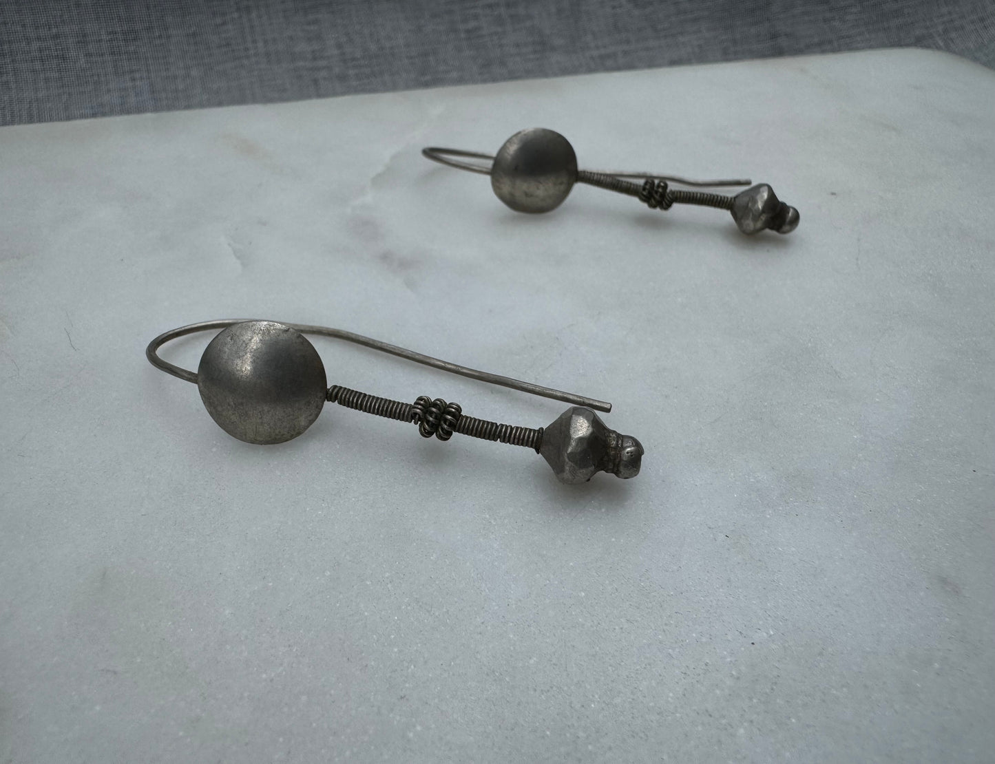 Silver earrings from Rajasthan