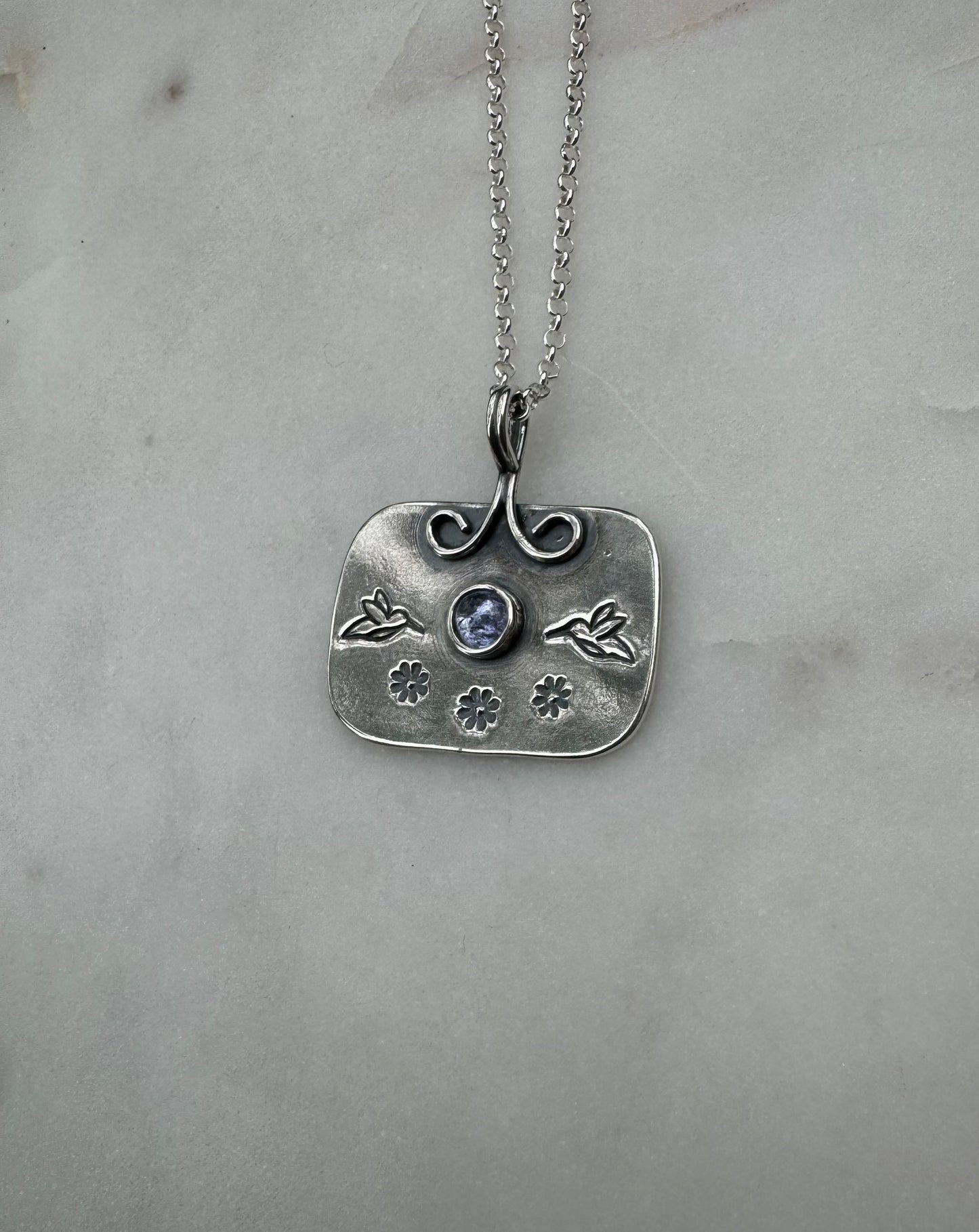 Soul keeper amulet with tanzanite