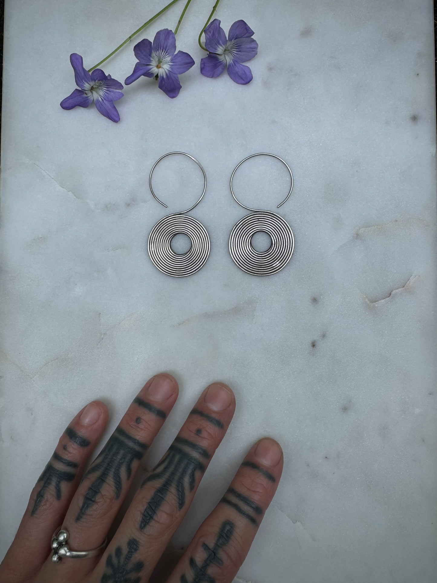 Silver earrings from Chiang mai