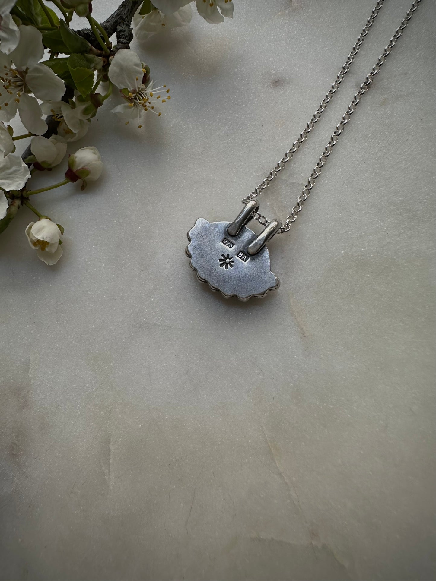 Rose cut ruby necklace