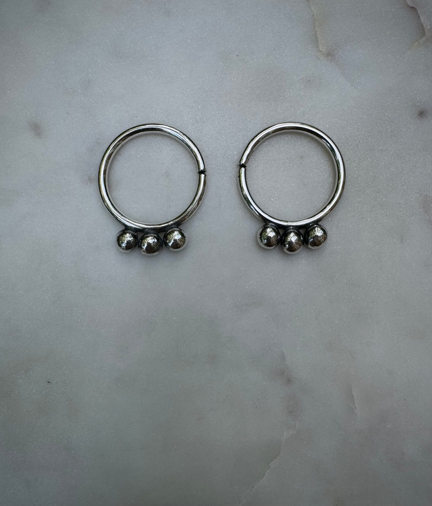 Sterling silver earrings for streched ears