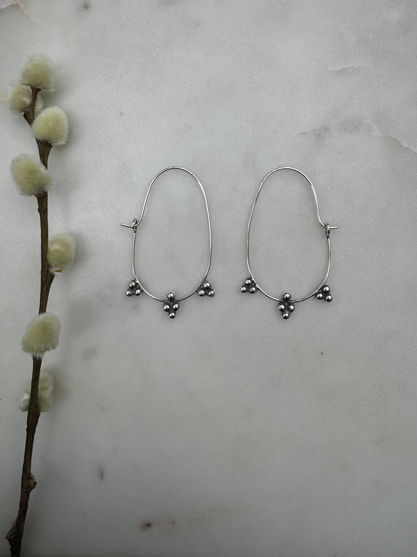 Silver earrings