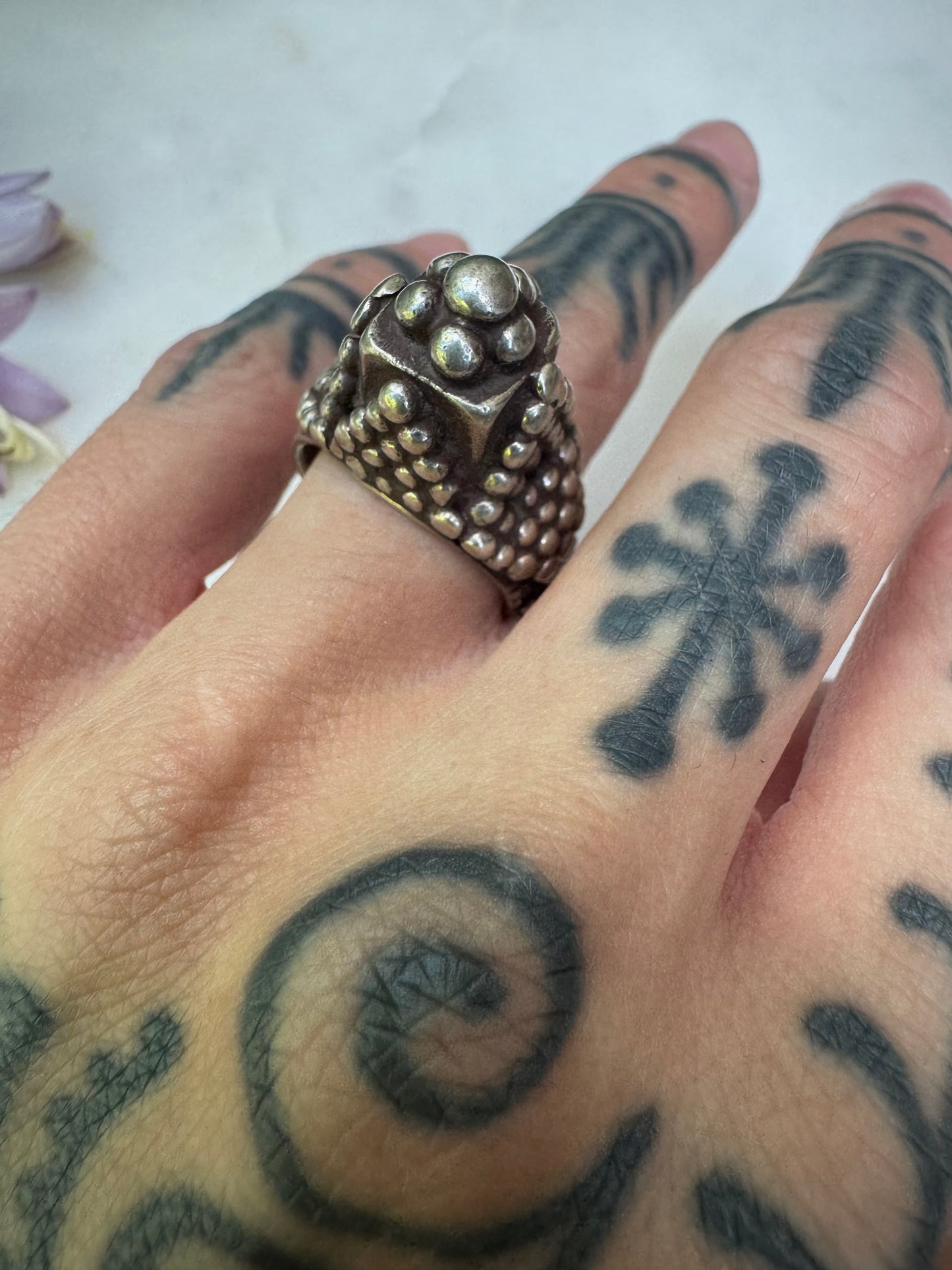 Heavy silver ring from Yemen