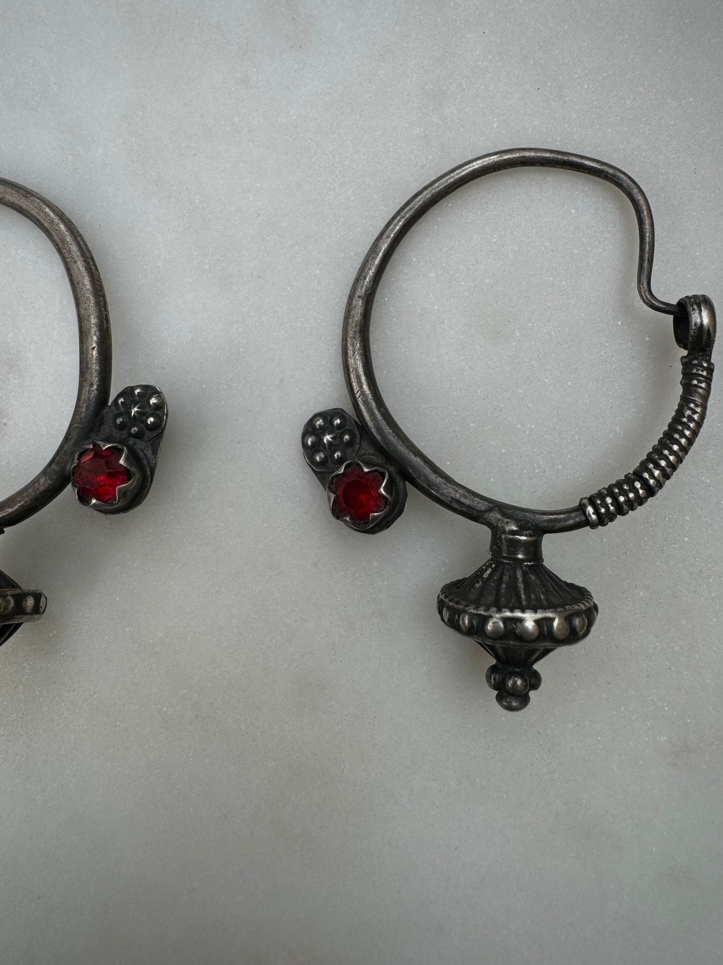 Vintage poppy earrings