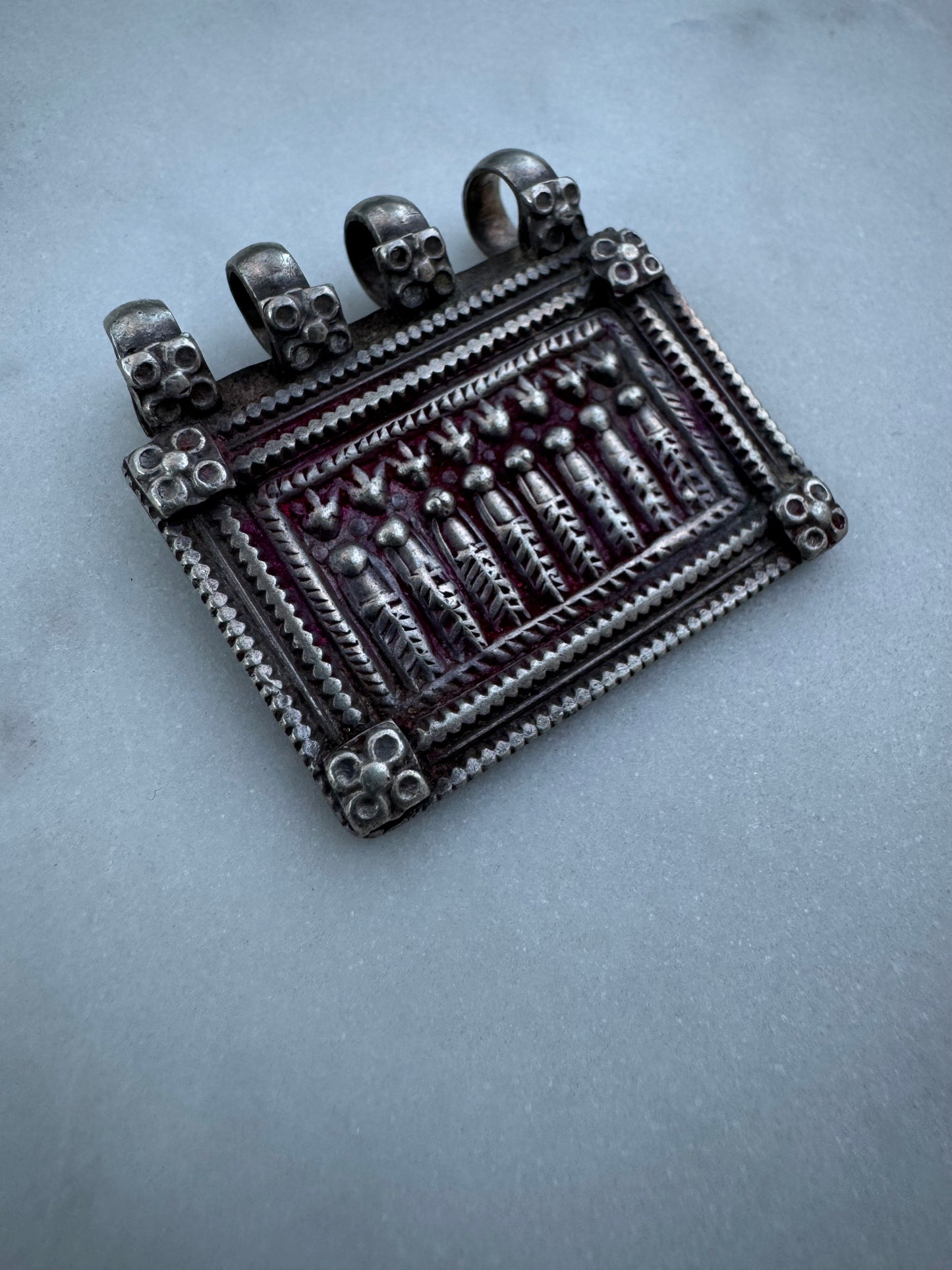 7 sister one brother, Hindu silver amulet
