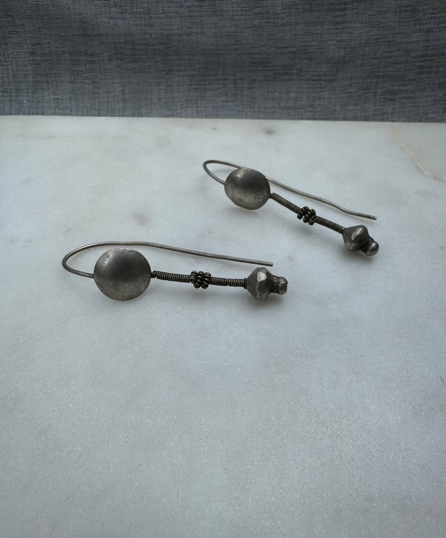 Silver earrings from Rajasthan