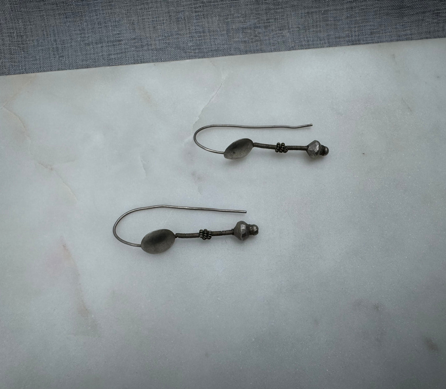 Silver earrings from Rajasthan