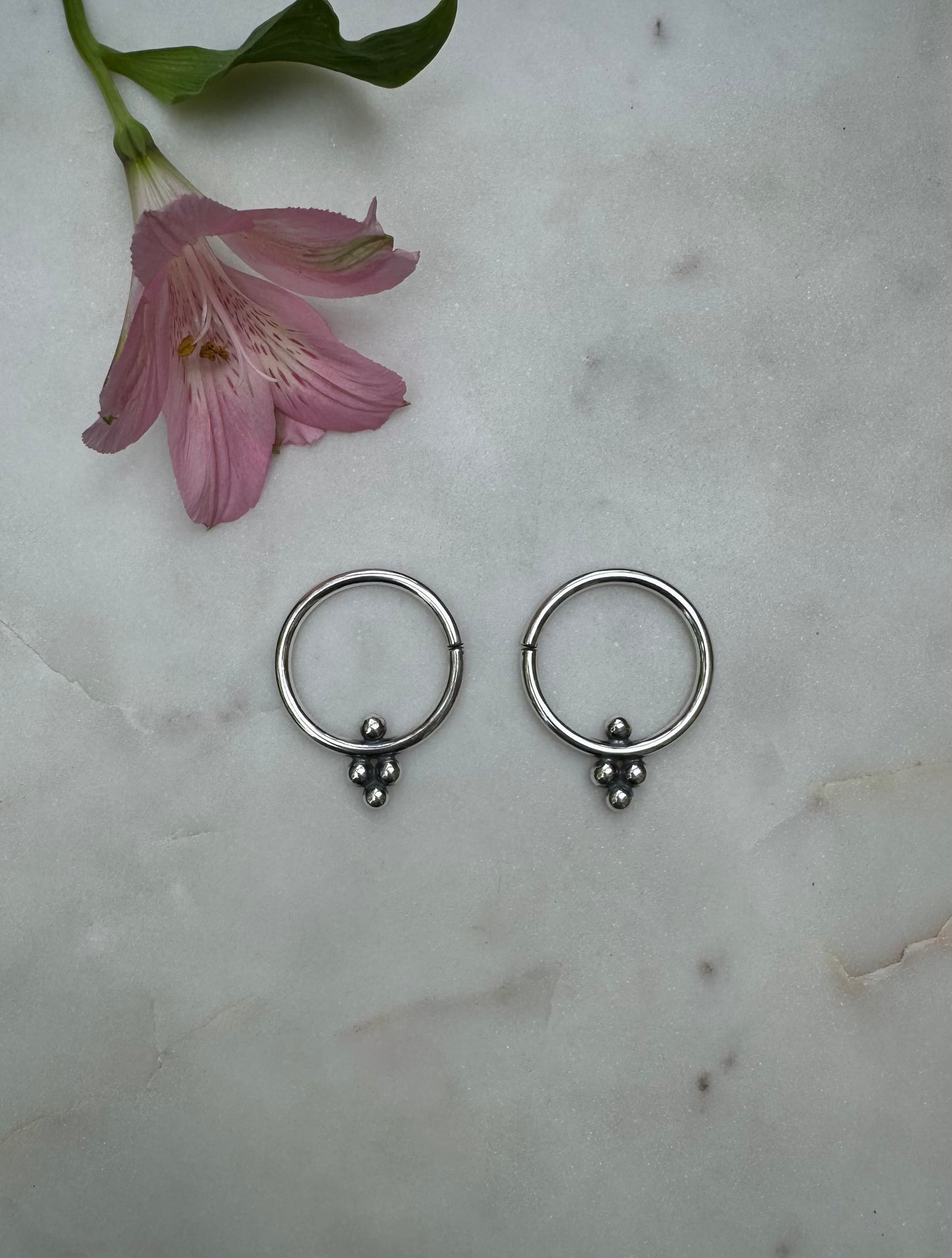 Sterling silver earrings for streched ears