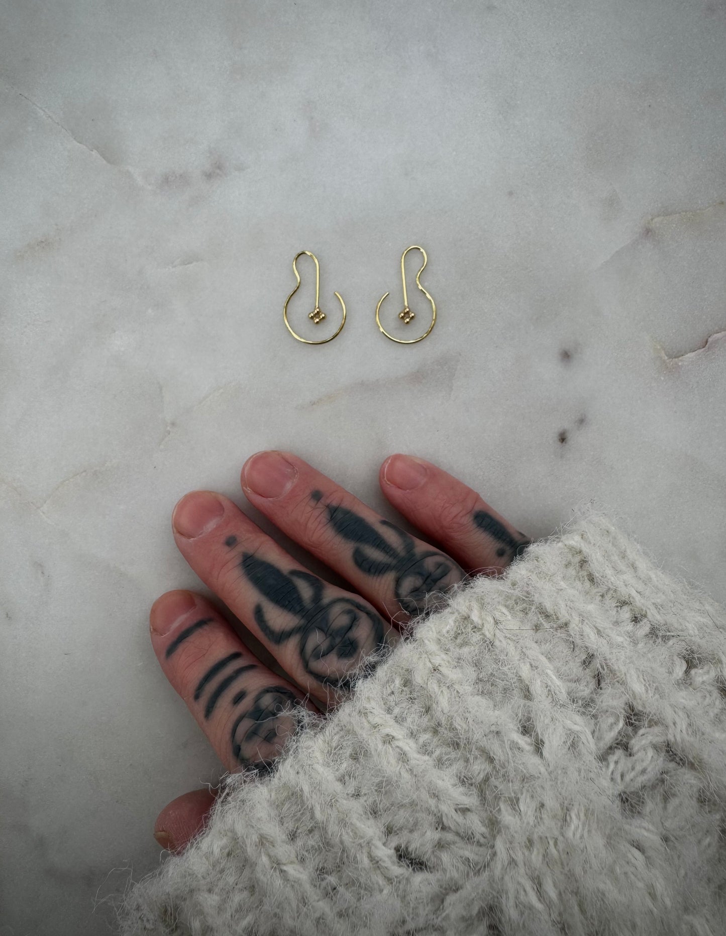 Solid 18k fairtrade gold earrings