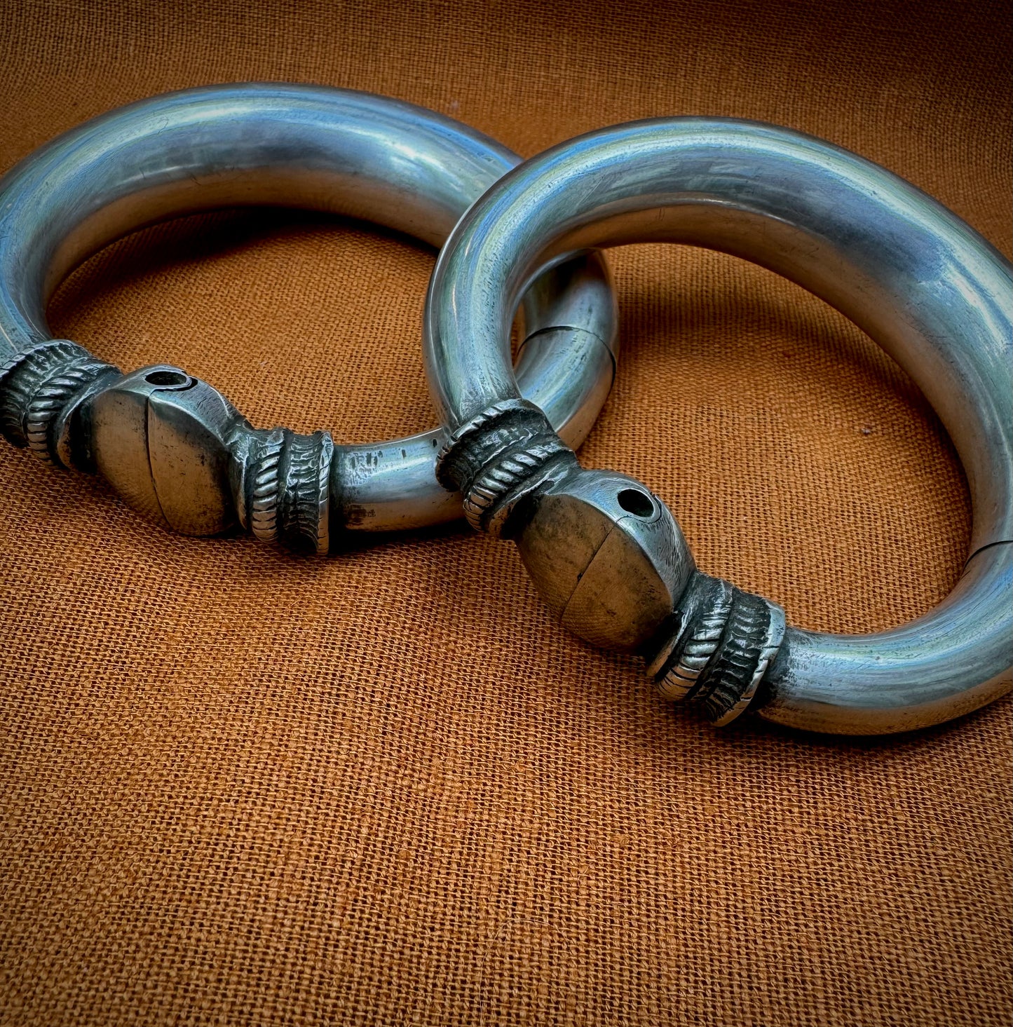 Antique silver bangles from Rajasthan