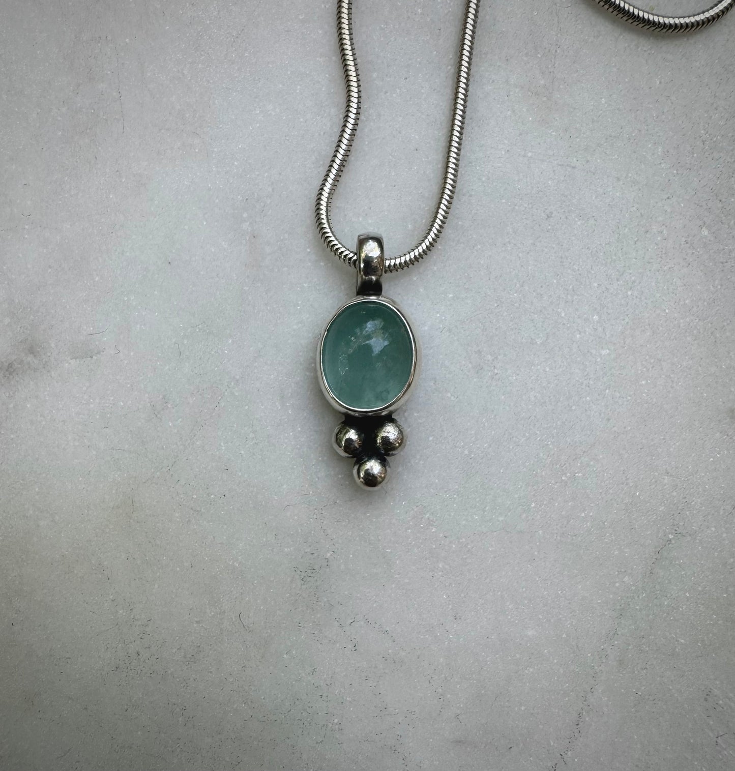 Beautiful aquamarin necklace