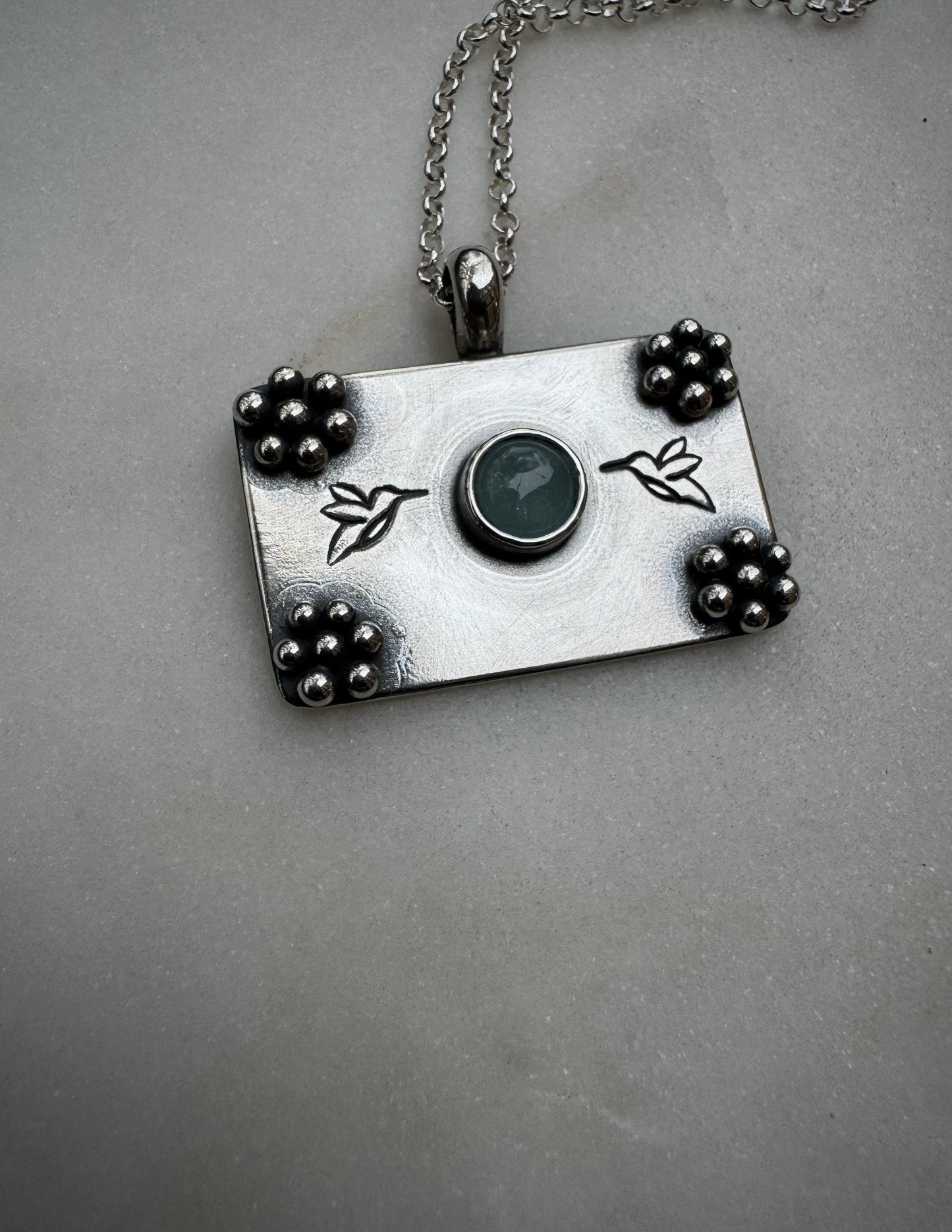 Soulkeeper amulet with aquamarine